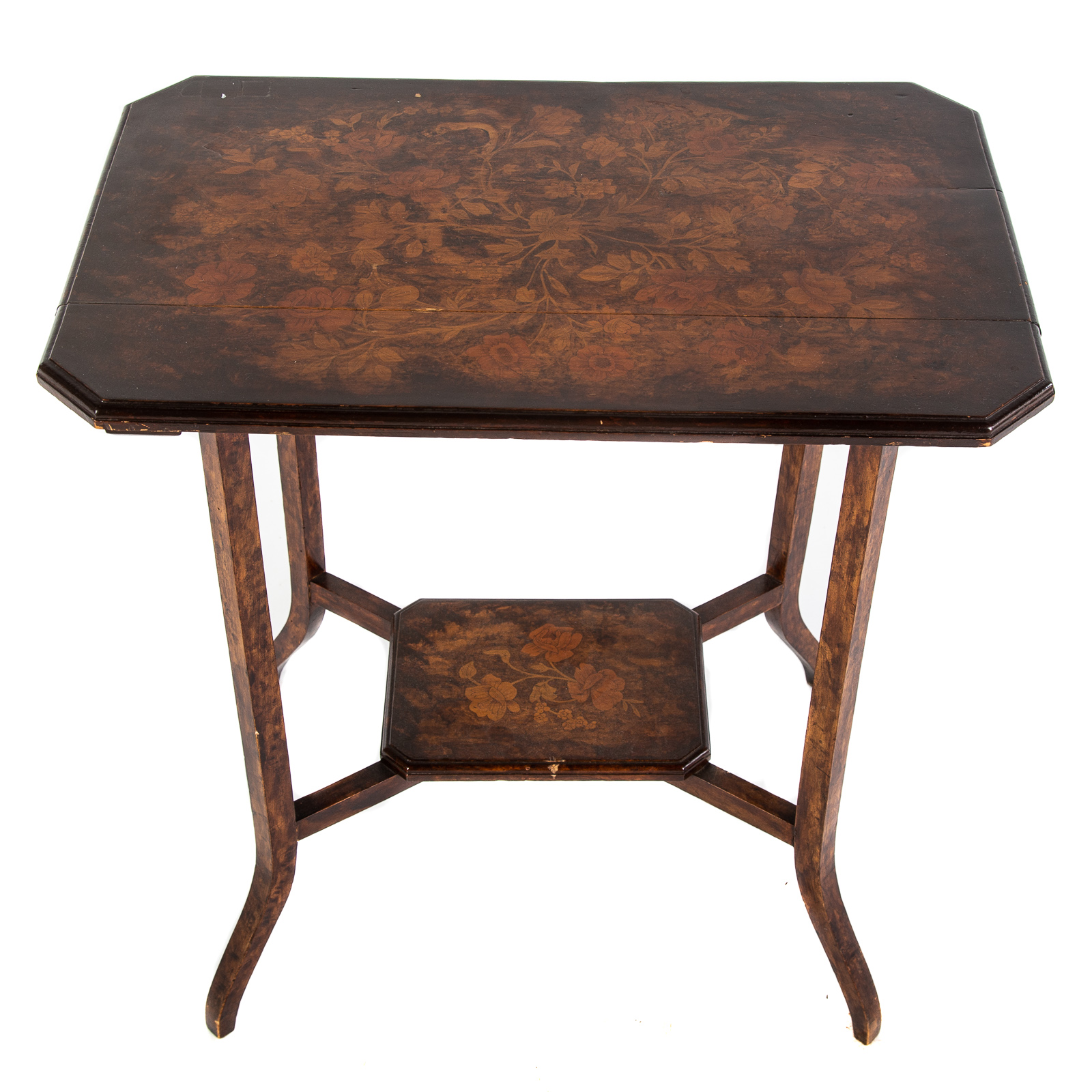 DUTCH STYLE INLAID MARQUETRY SIDE TABLE