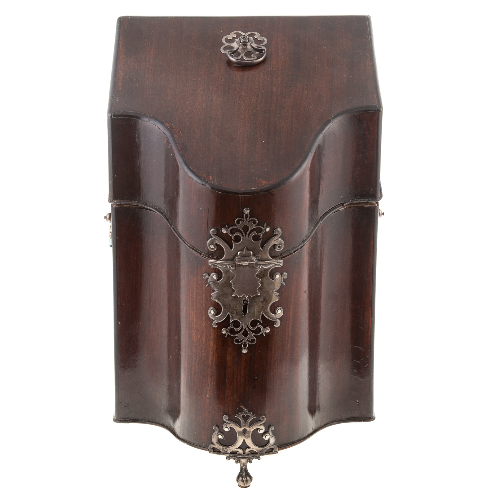 FEDERAL MAHOGANY SHAPED KNIFE BOX