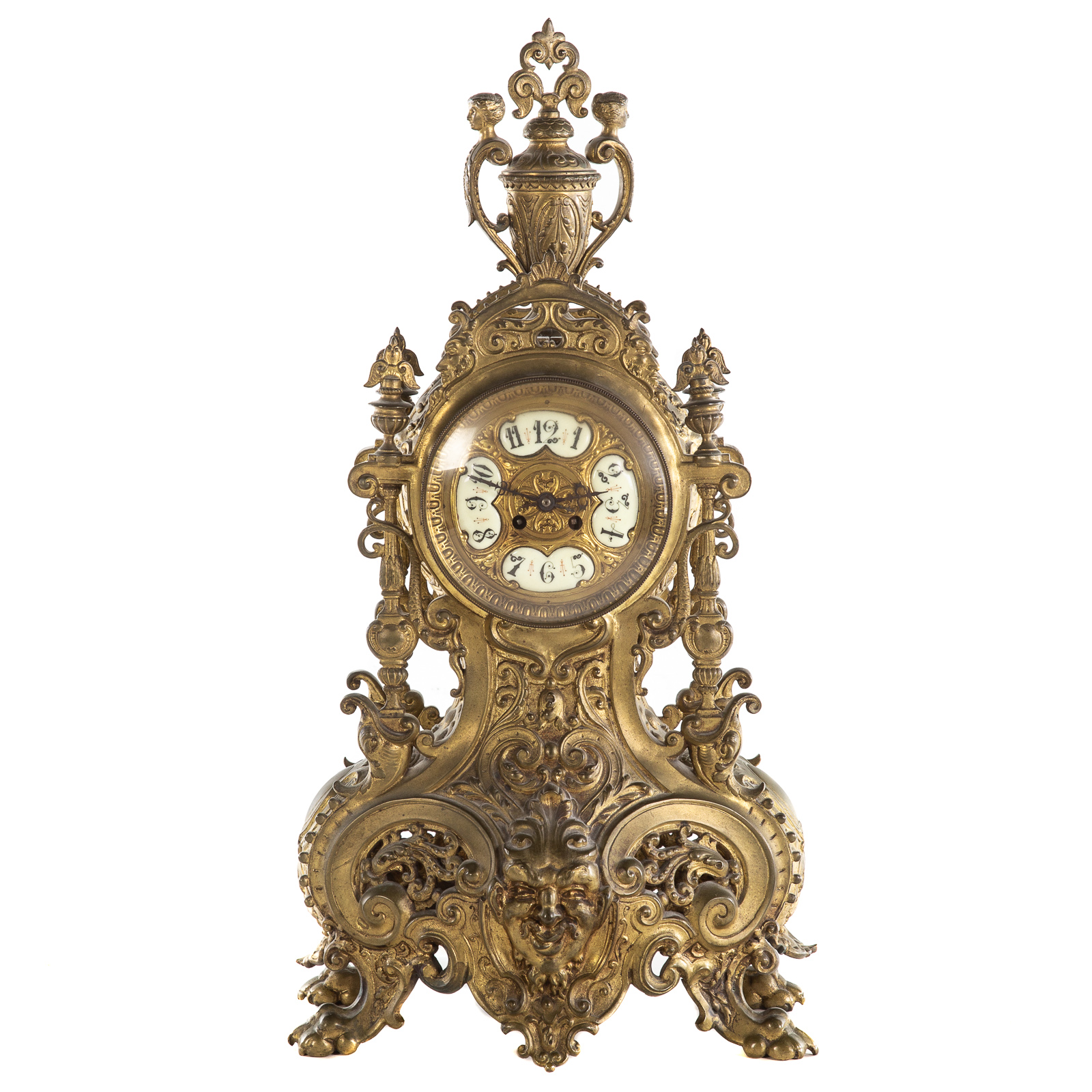 LOUIS XVI STYLE BRONZE MANTEL CLOCK 29e92c