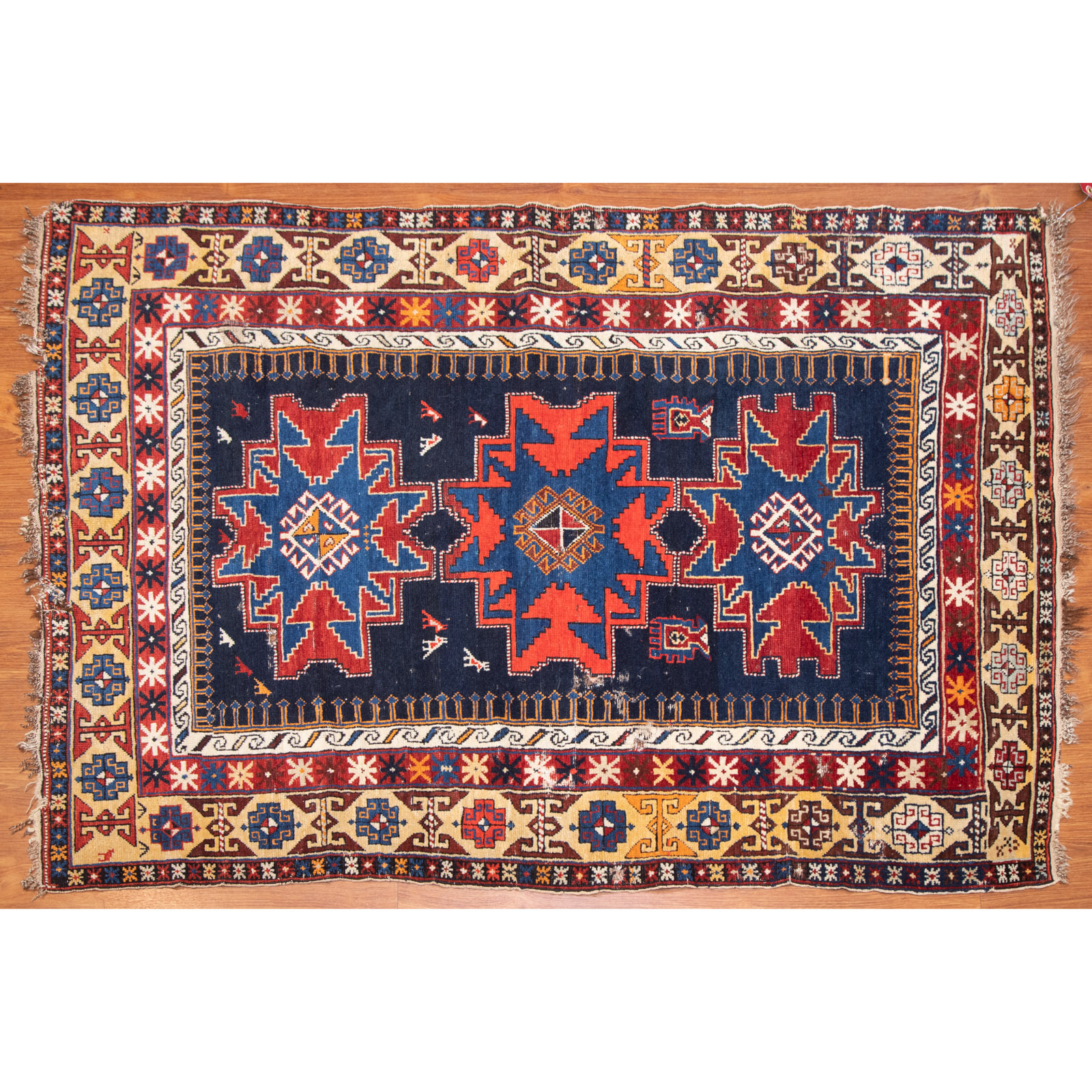 ANTIQUE KAZAK RUG PERSIA 3 8 29e969