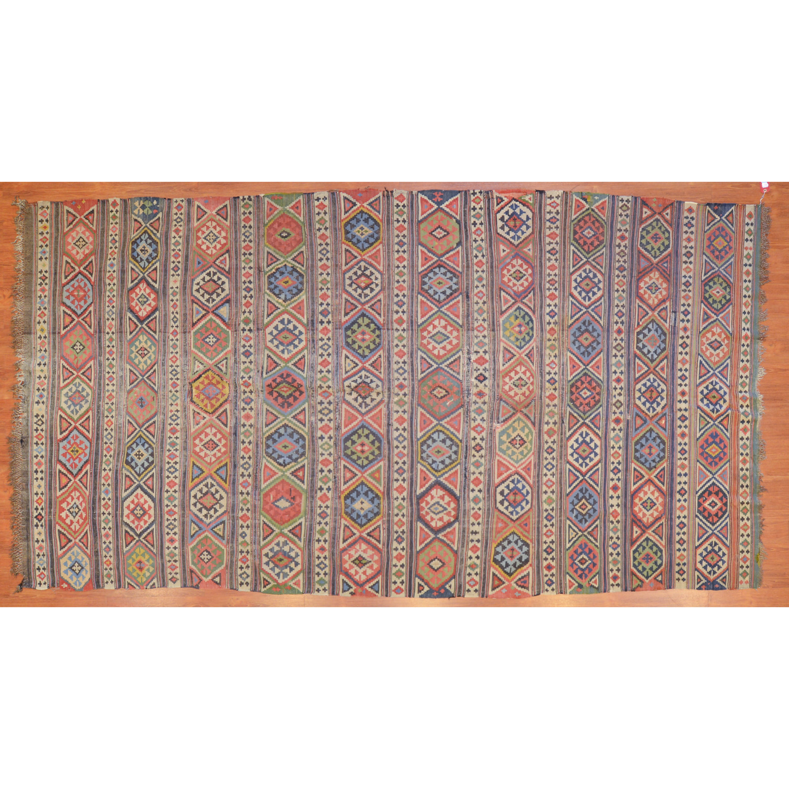 ANTIQUE KAZAK KILIM RUNNER, PERSIA,