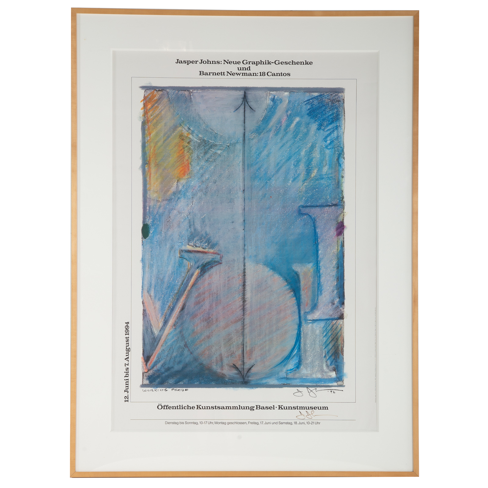 JASPER JOHNS. LARGE SIGNED EXHIBITION