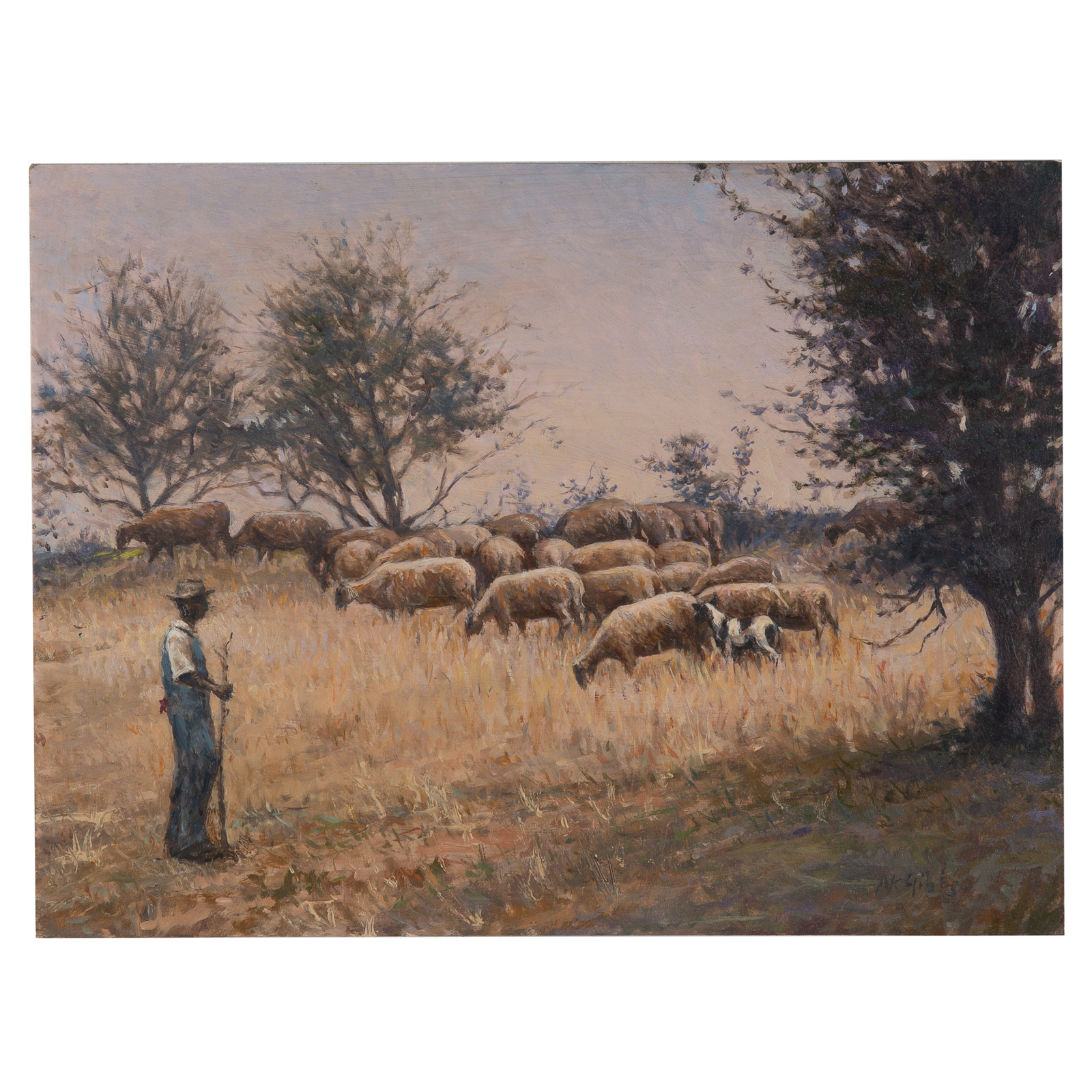 NATHANIEL K. GIBBS. TENDING SHEEP,