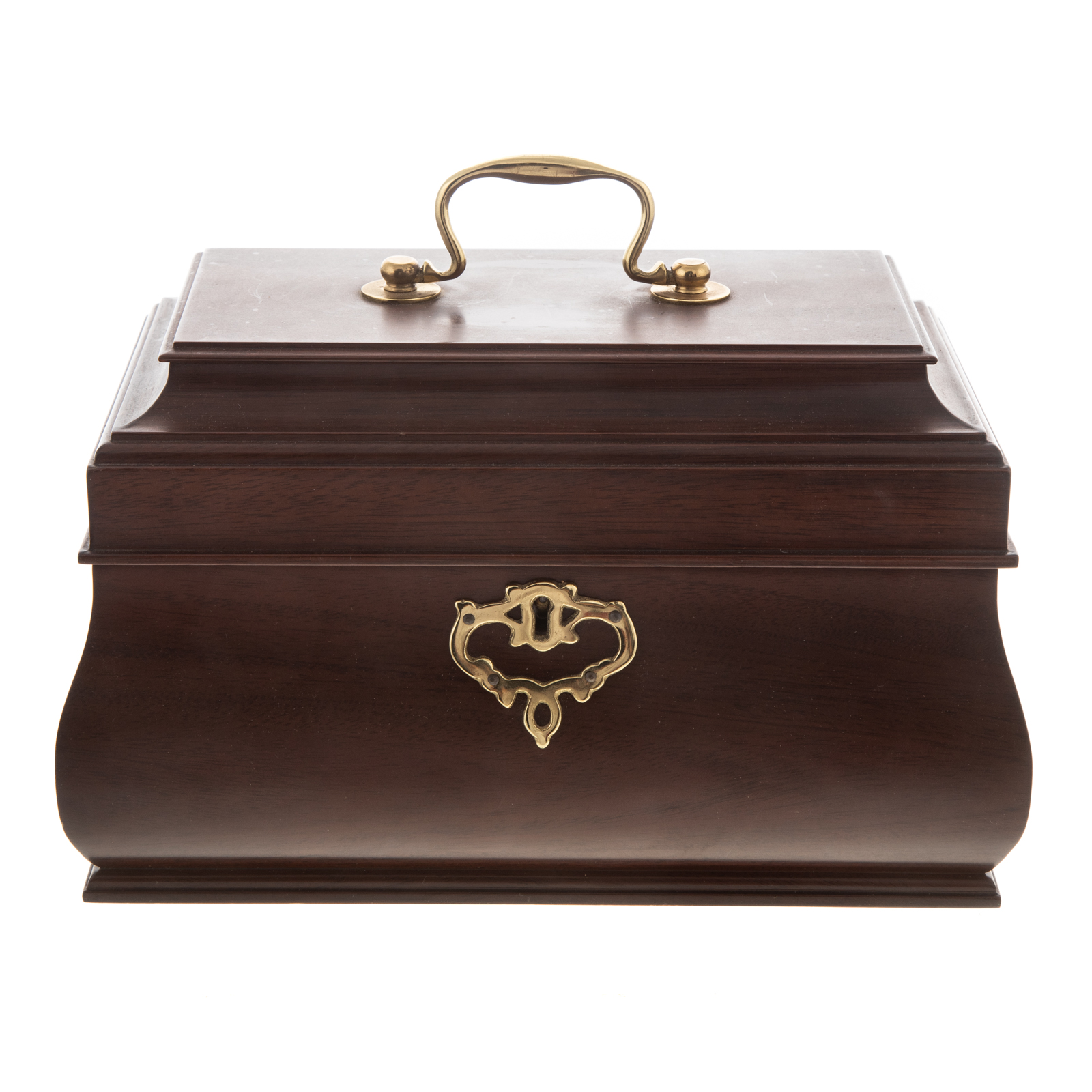 KITTINGER MAHOGANY BOMBE TEA CADDY