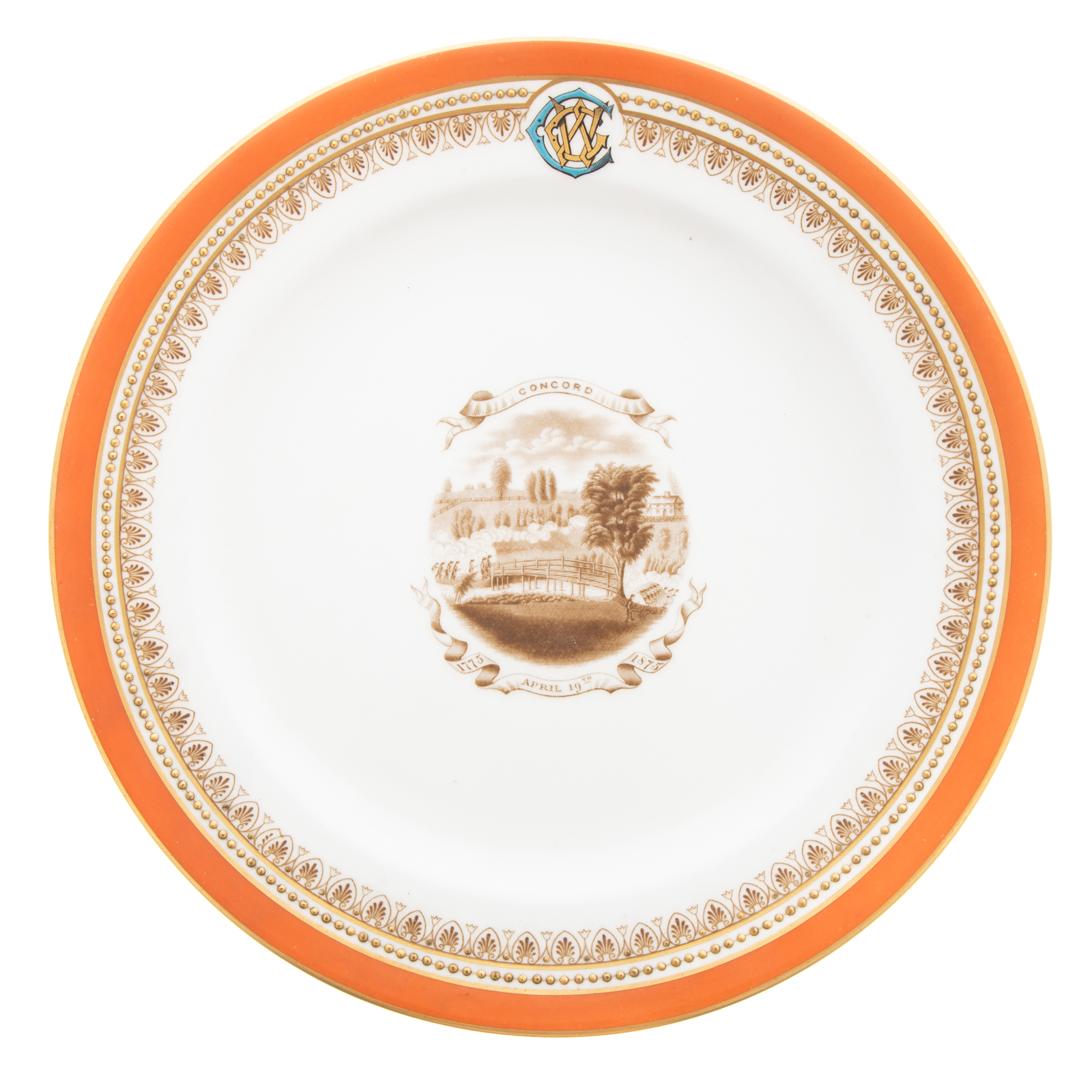 ROYAL WORCESTER, BATTLE OF CONCORD PLATE