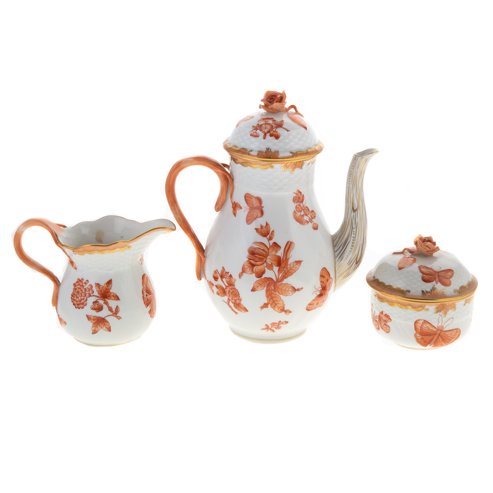 HEREND PORCELAIN THREE PIECE COFFEE 29ea7c