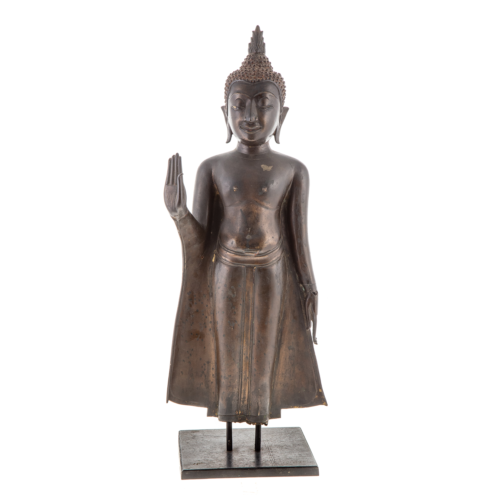 THAI BRONZE STANDING BUDDHA 18th