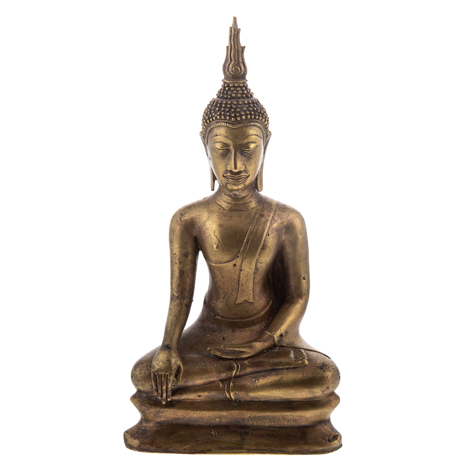 THAI SEATED BRONZE BUDDHA Late