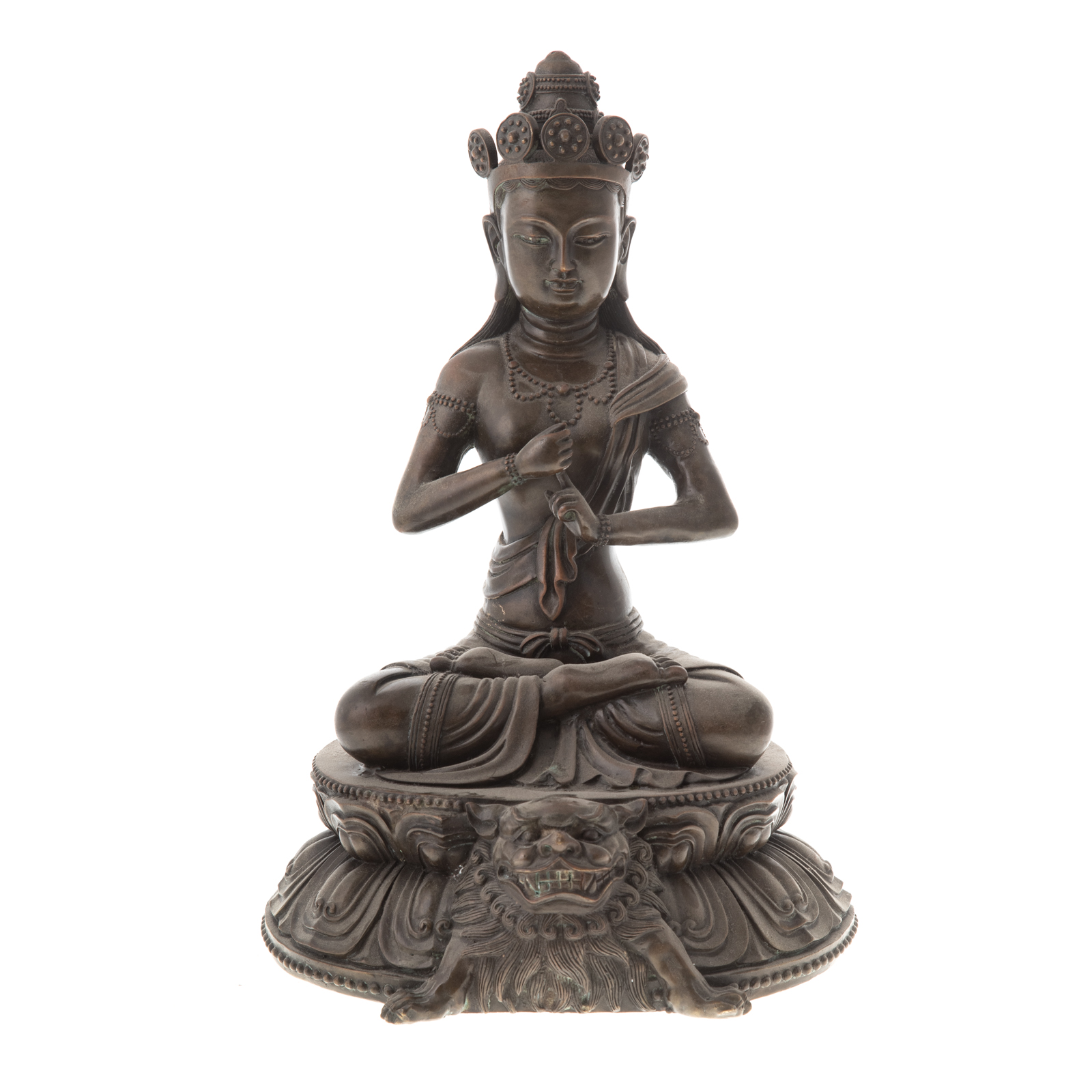 CHINESE BRONZE FEMALE BODHISATTVA 29eae3