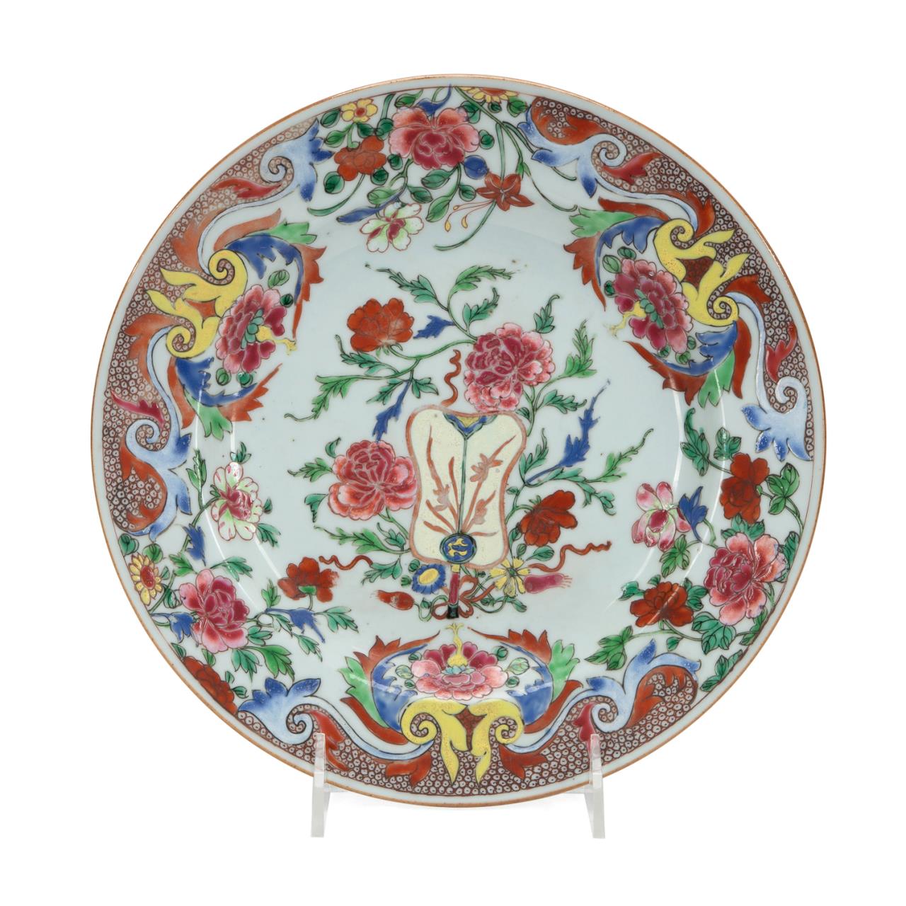 CHINESE FAMILLE ROSE EXPORT PLATE 29f4d3