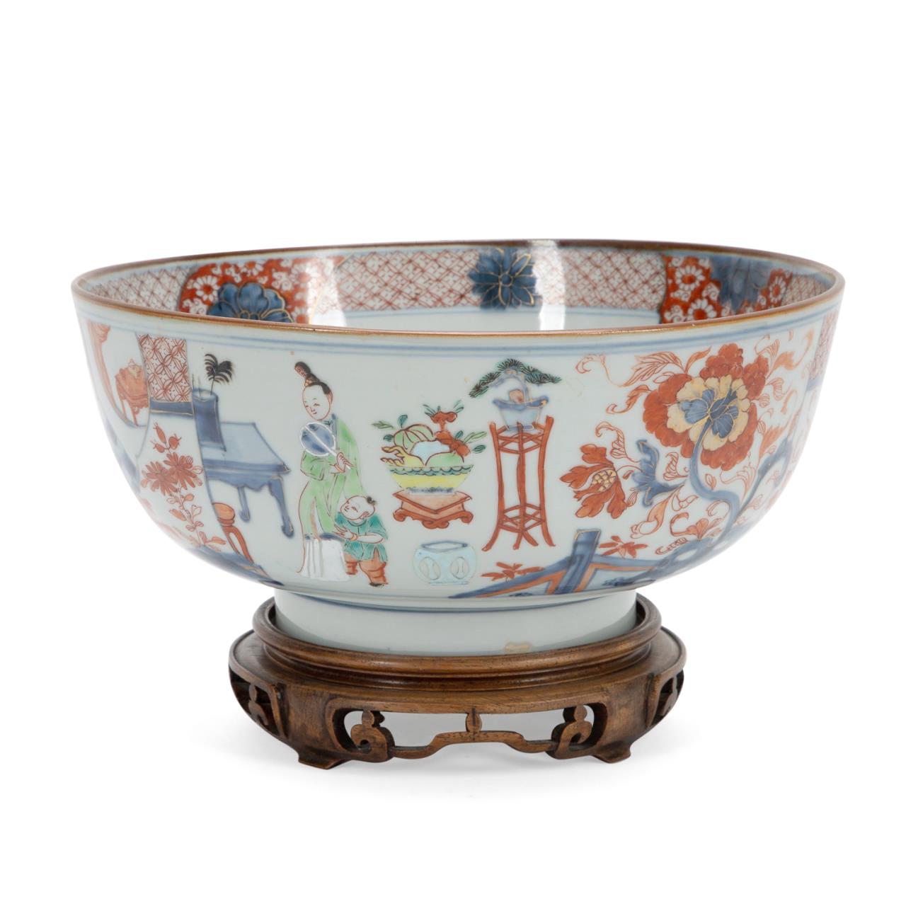 CHINESE IMARI BOWL ON STAND Chinese