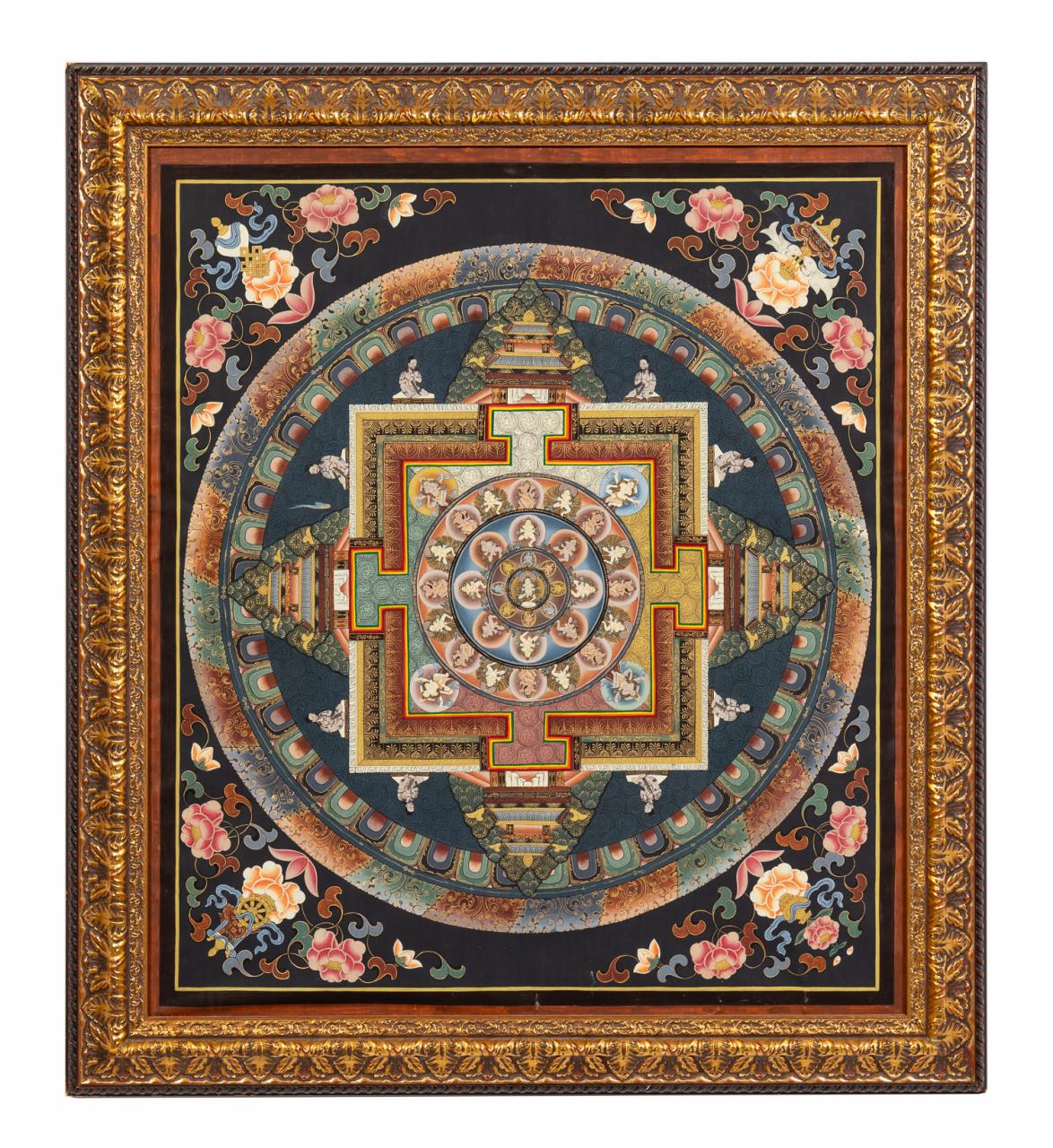 FRAMED TIBETAN MANDALA PALACE Framed 29f518