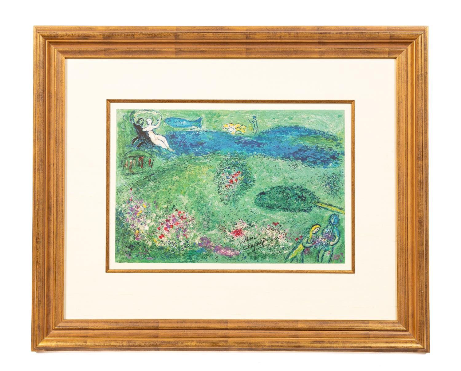 SIGNED MARC CHAGALL THE ORCHARD  29f5b8