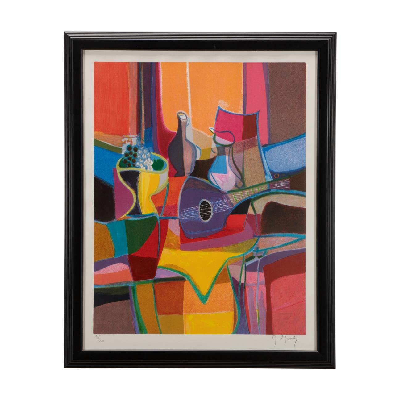 MARCEL MOULY MANDOLIN STILL LIFE LITHOGRAPH