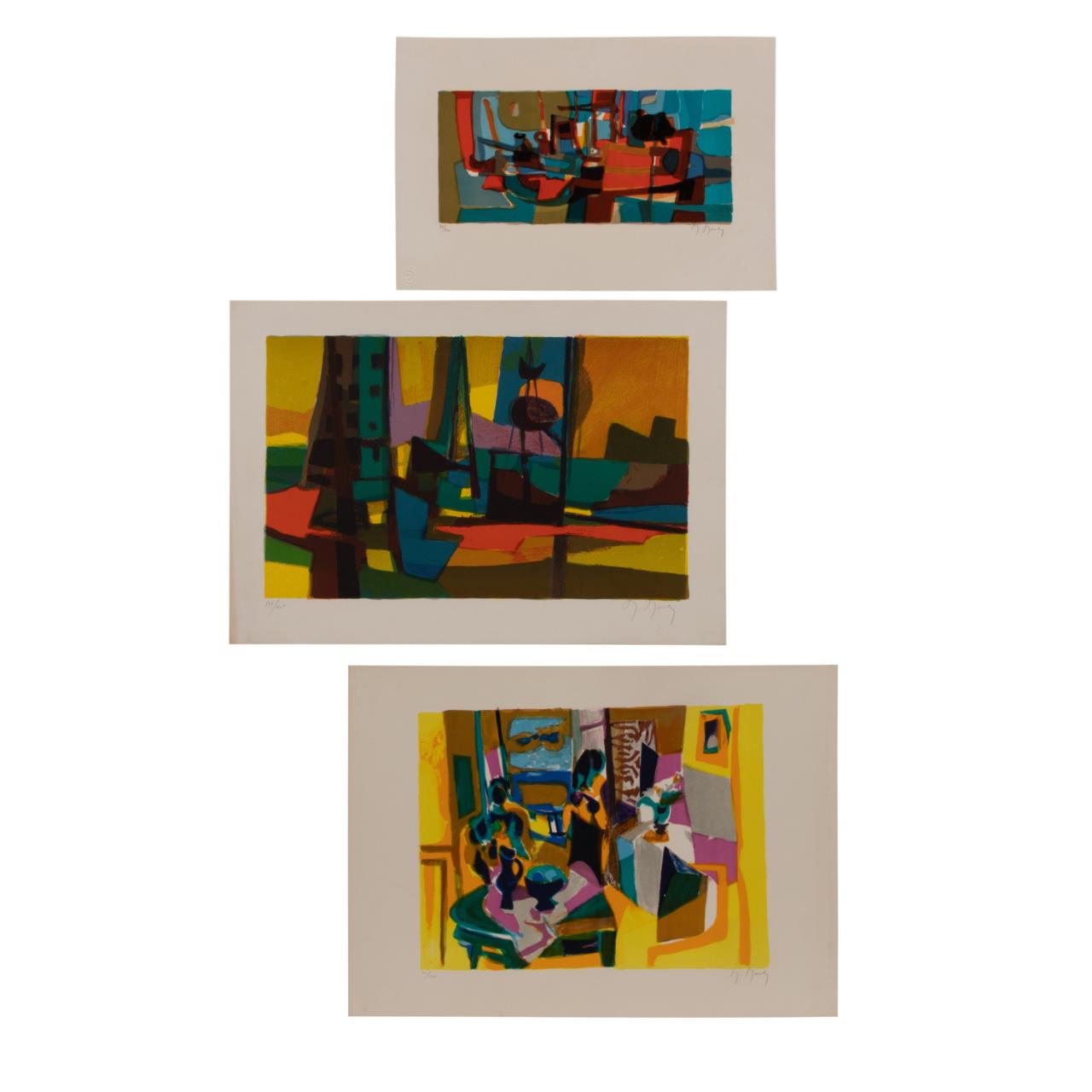 THREE MARCEL MOULY UNFRAMED CUBIST 29f5f2