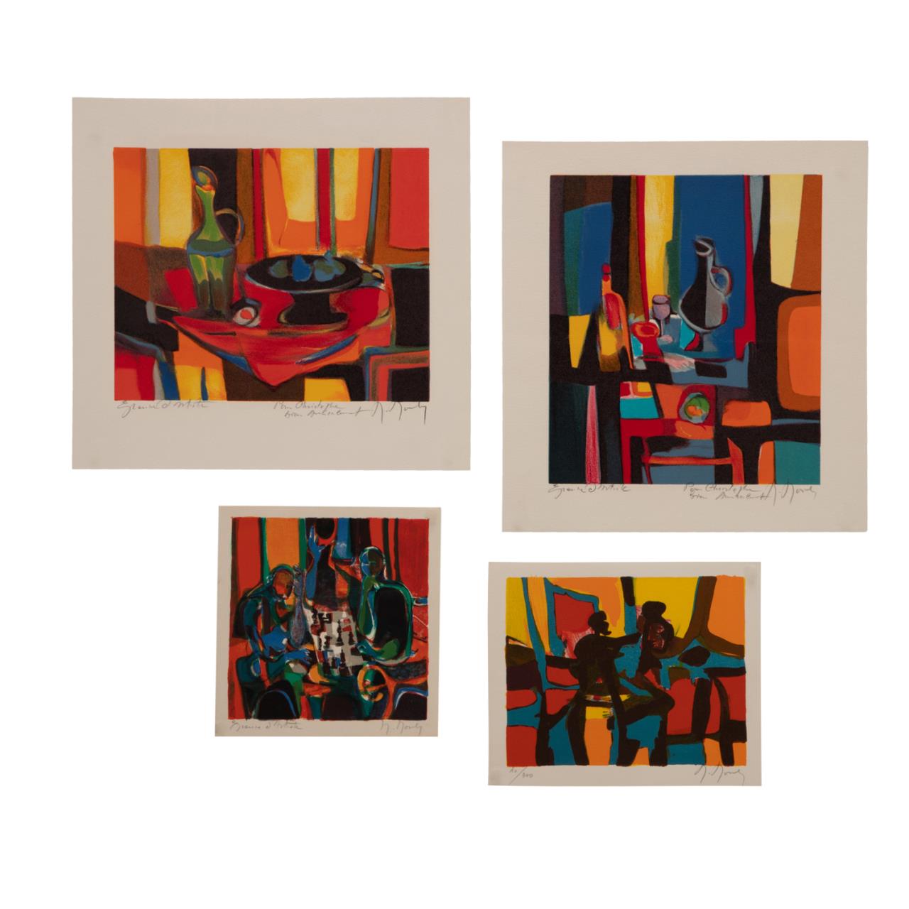 FOUR MOULY UNFRAMED PRINTS FIGURAL 29f5f3