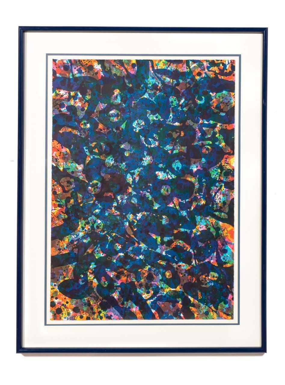 SAM FRANCIS HER BLUE DEEP LITHOGRAPH  29f62e