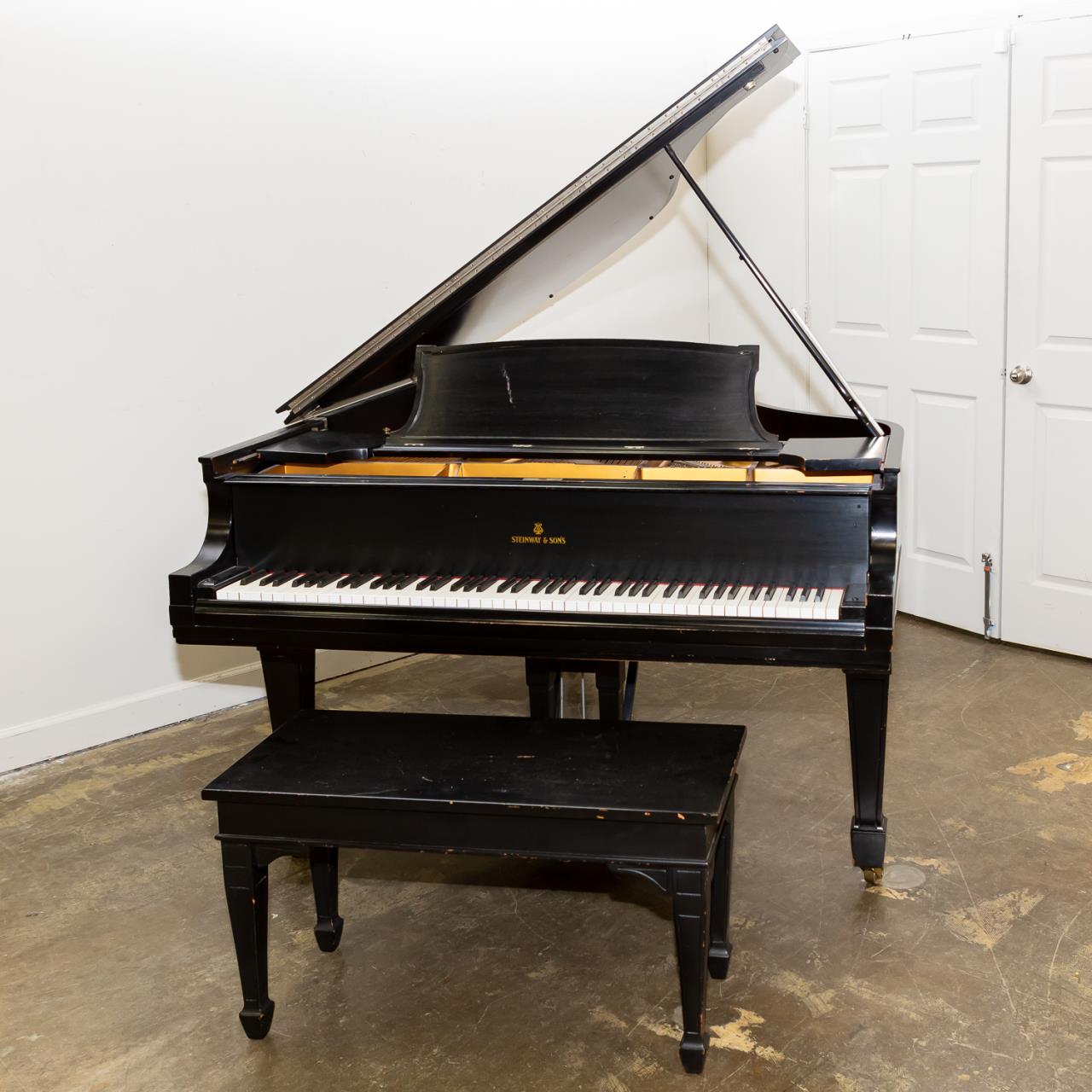 STEINWAY MODEL L BABY GRAND PIANO AND