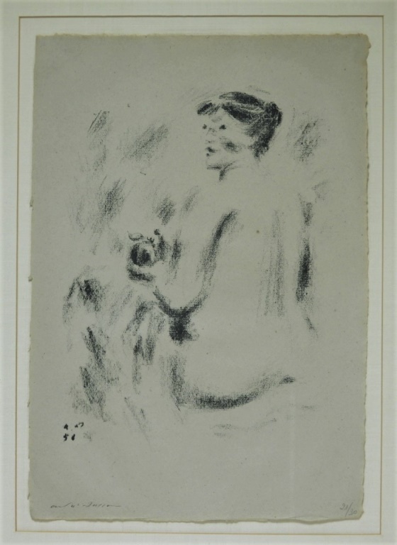 ANDRE MASSON SEATED NUDE DRYPOINT