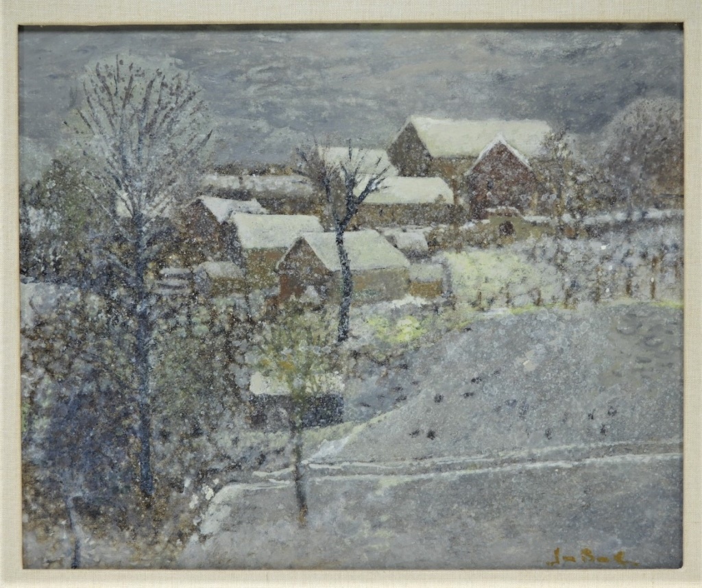 JAN BONAL IMPRESSIONIST WINTER LANDSCAPE