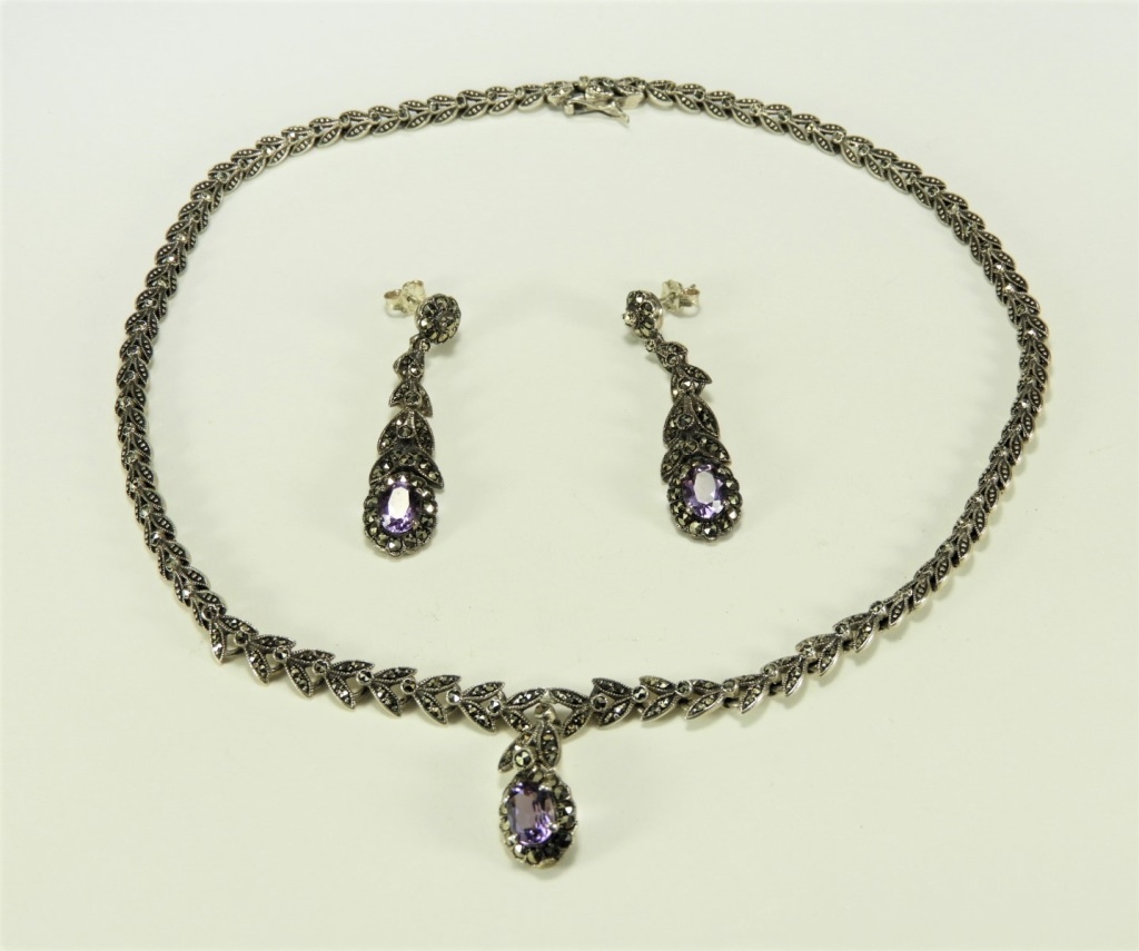 STERLING SILVER AMETHYST NECKLACE 29d015