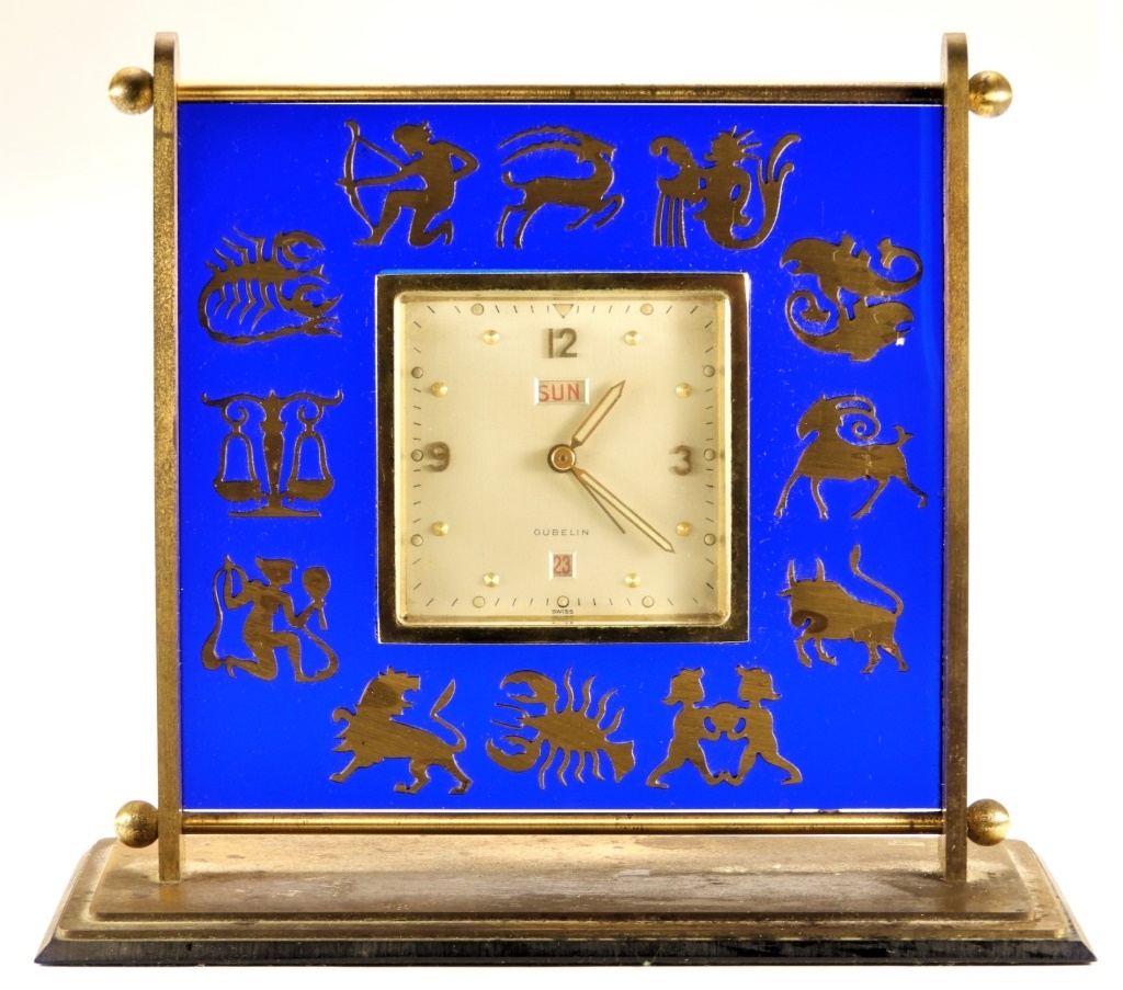 GUBELIN SWISS 8 DAY ZODIAC COBALT DESK