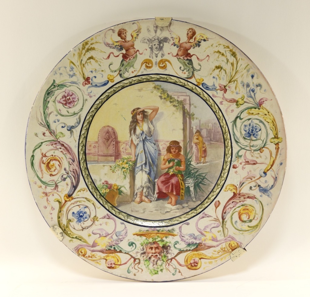 LG ITALIAN TIN GLAZED FAIENCE POTTERY