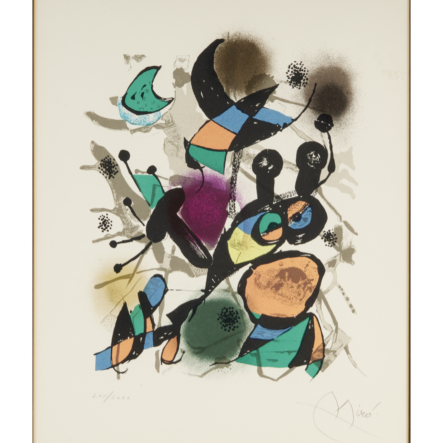 JOAN MIRO, COLOR LITHOGRAPH, 1977