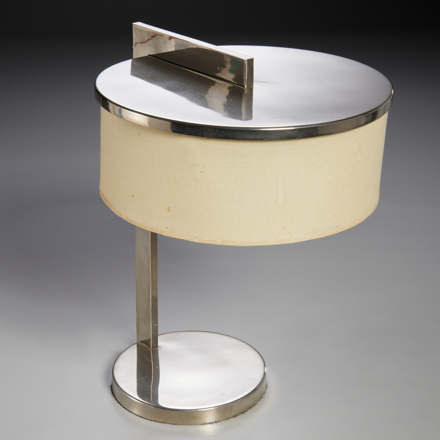 KURT VERSEN, CHROME DESK LAMP c.