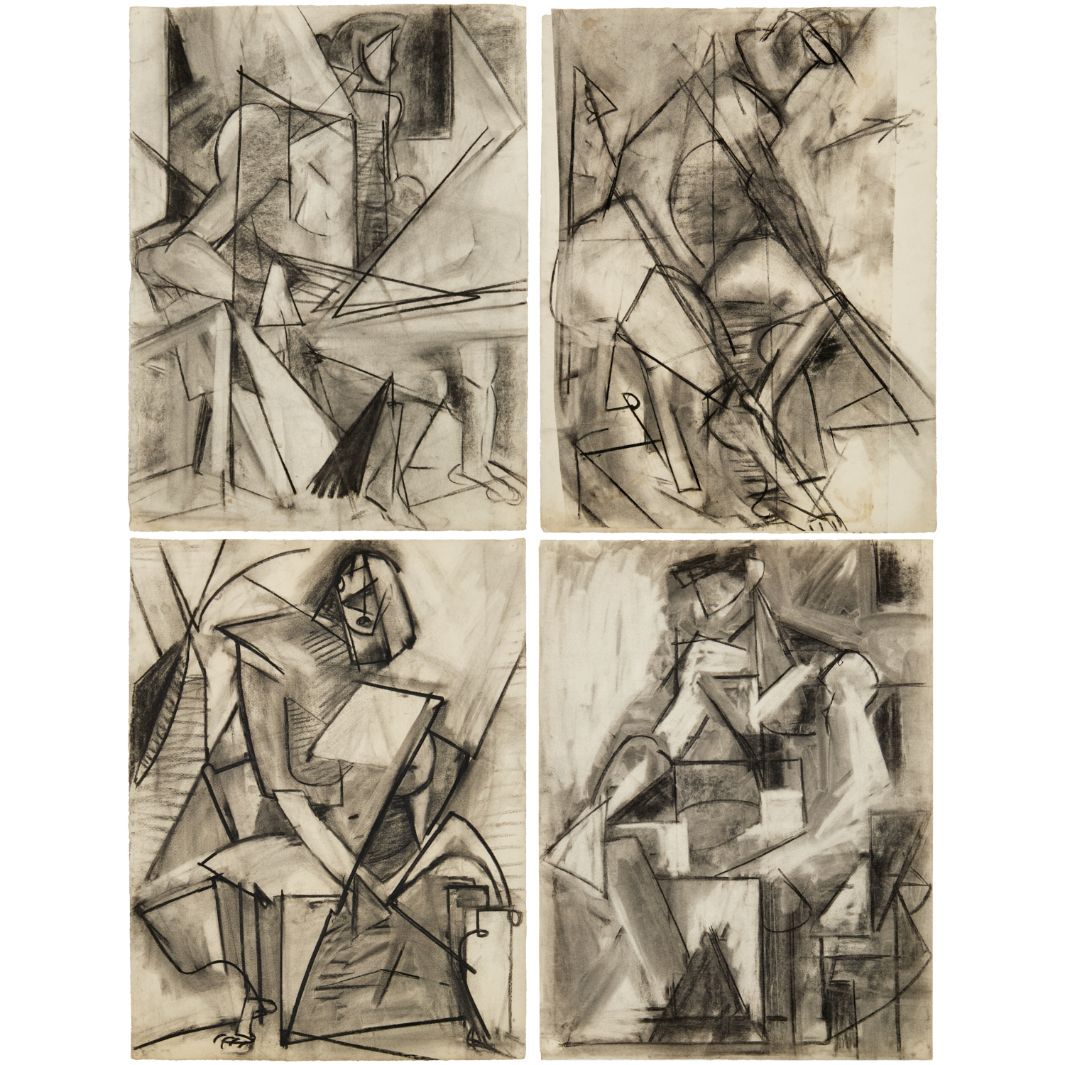 SCHOOL OF HANS HOFMANN, (4) CHARCOAL