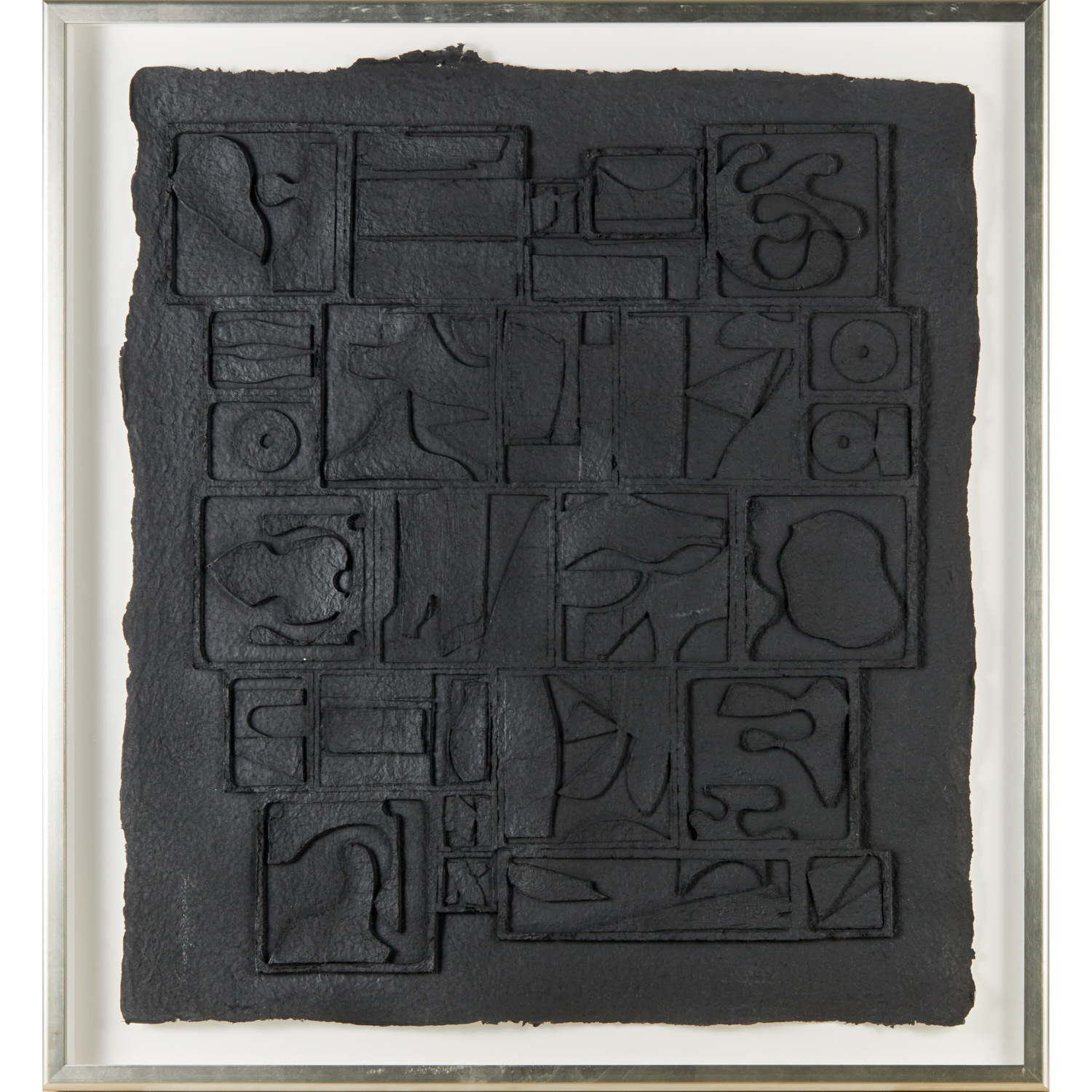 LOUISE NEVELSON CAST PAPER RELIEF  29d2d5