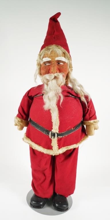 VINTAGE 30 CLOTH SANTA CLAUS DOLLLarge 29d506