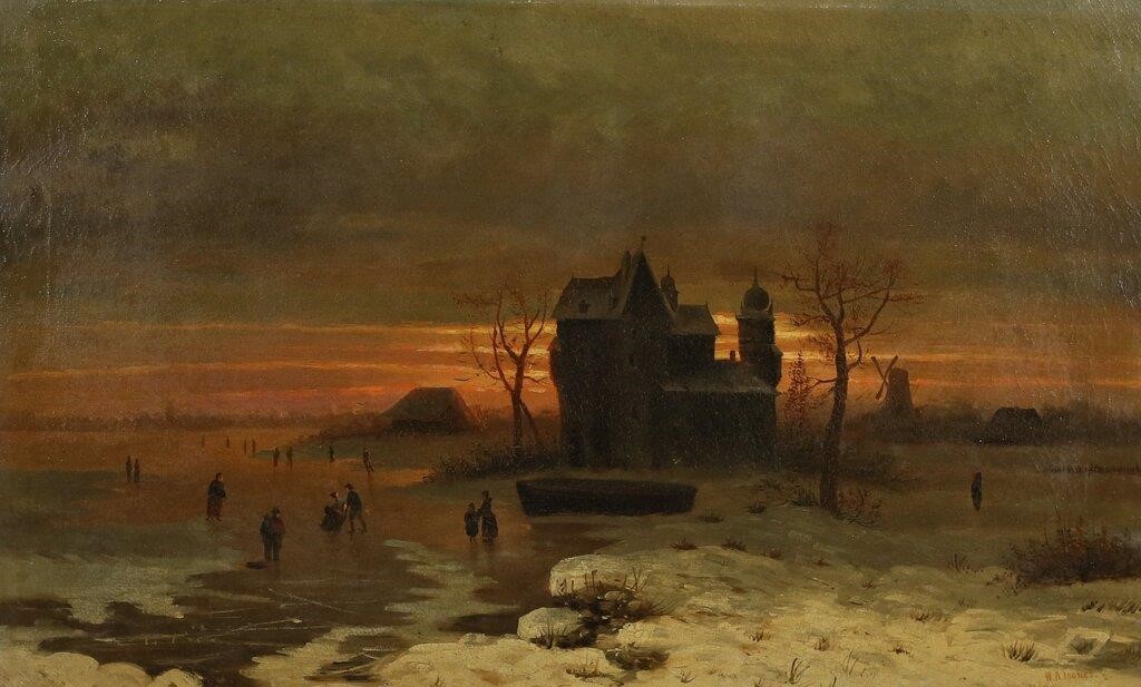 H.A. ISAACS OIL ON CANVAS WINTER