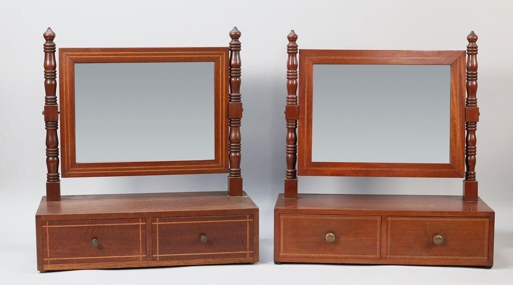 TWO FEDERAL STYLE SHAVING MIRRORS2