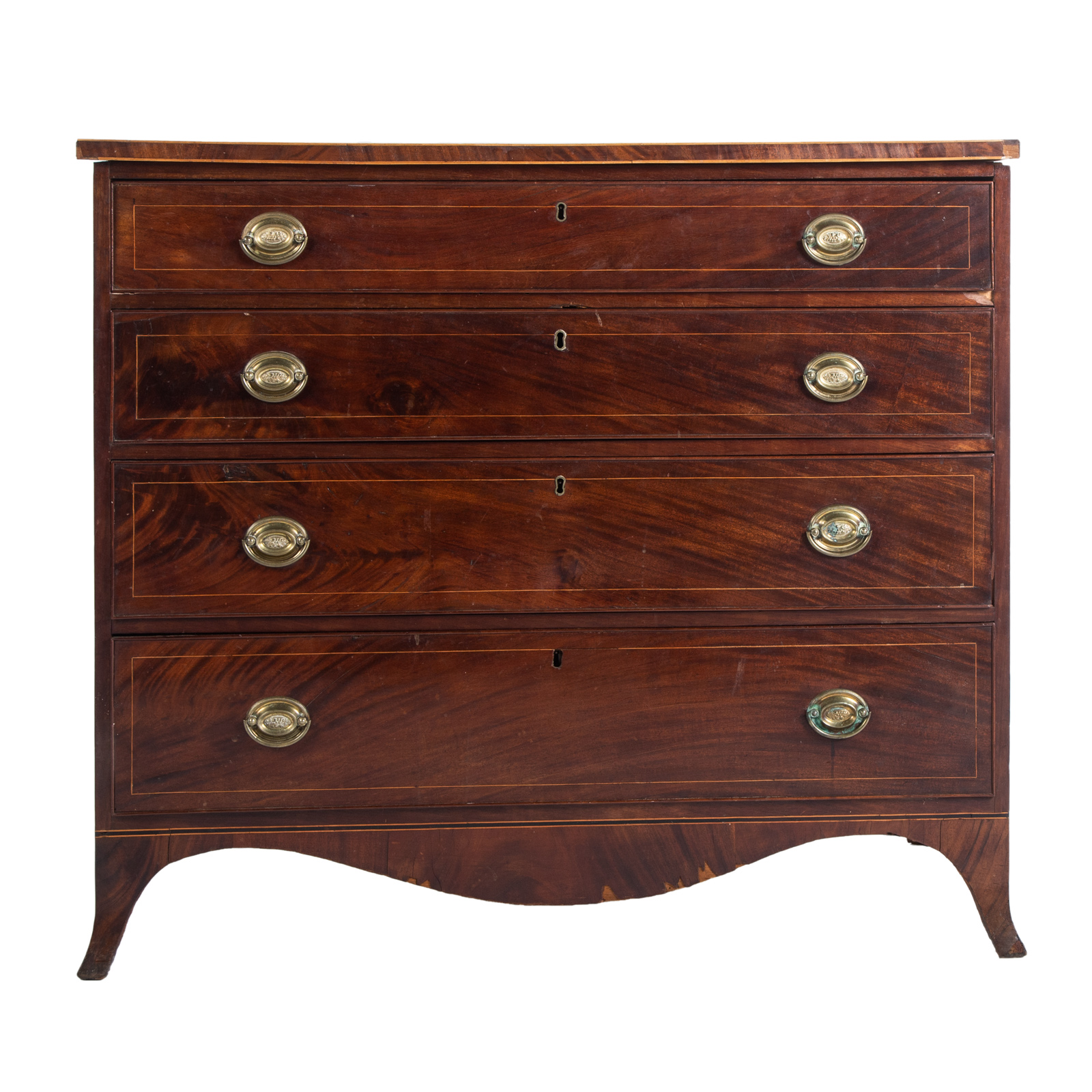 FEDERAL MAHOGANY INLAID CHEST OF