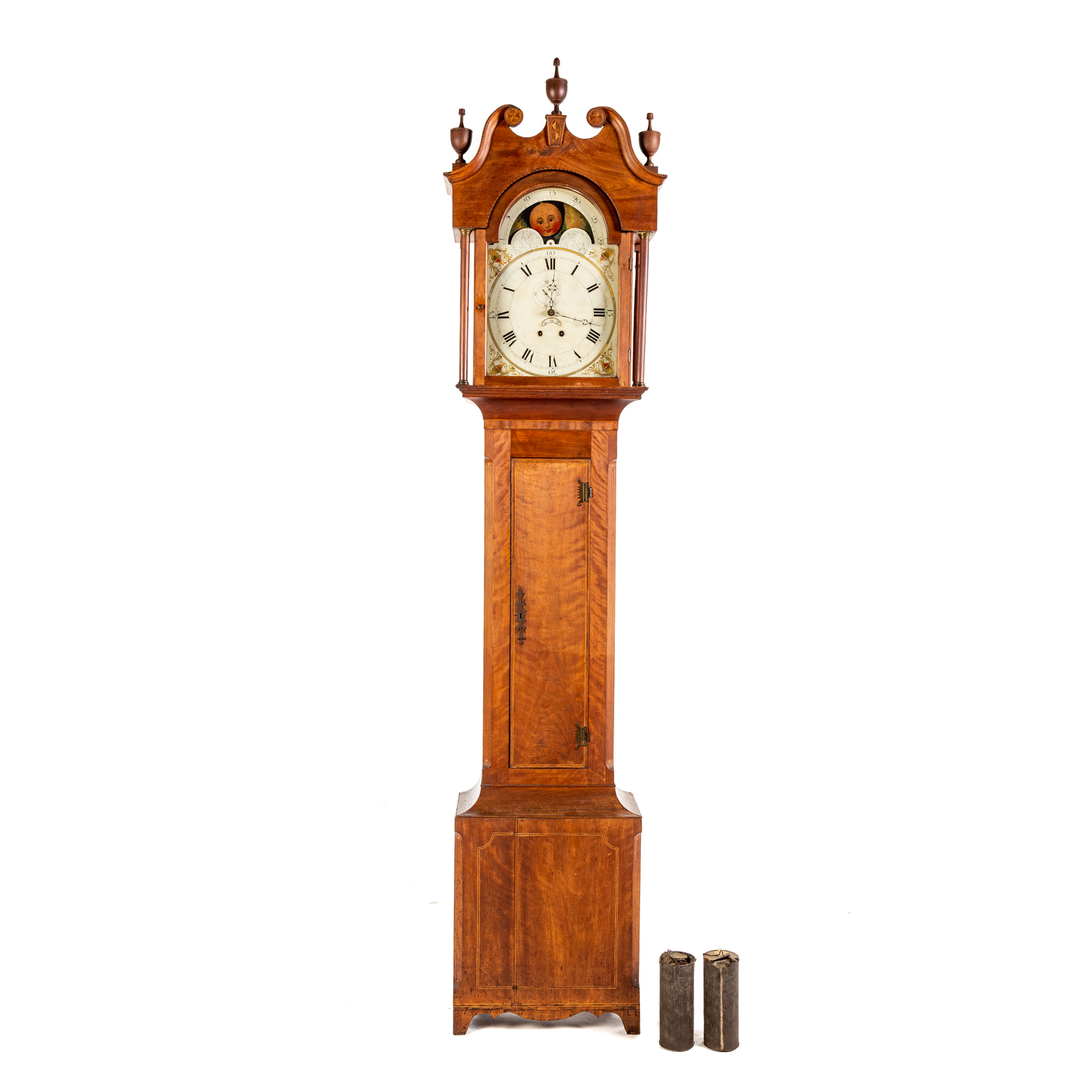 FEDERAL WALNUT TALL CASE CLOCK 29dae7