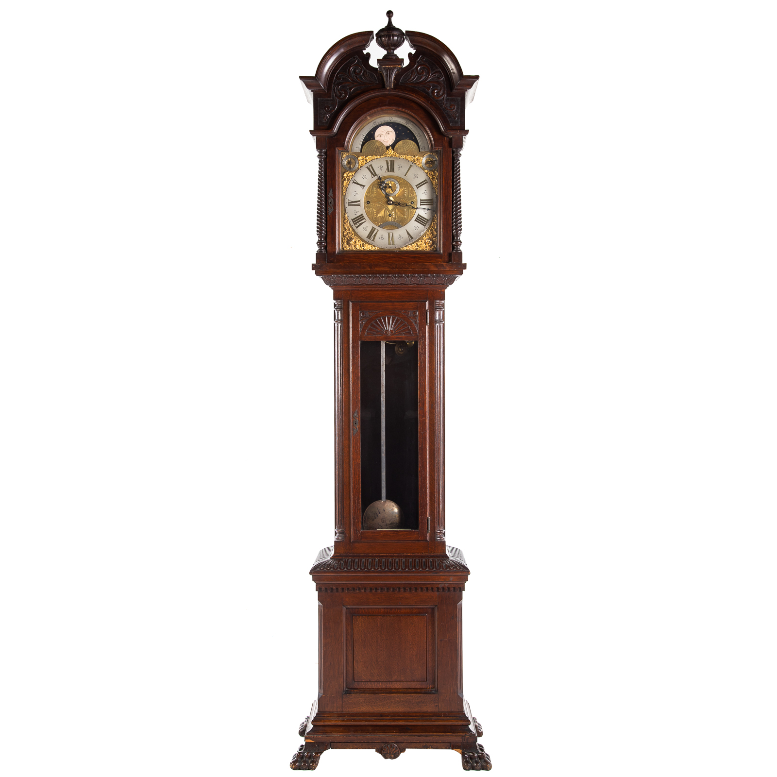 CHIPPENDALE STYLE OAK TALL CASE 29db0d