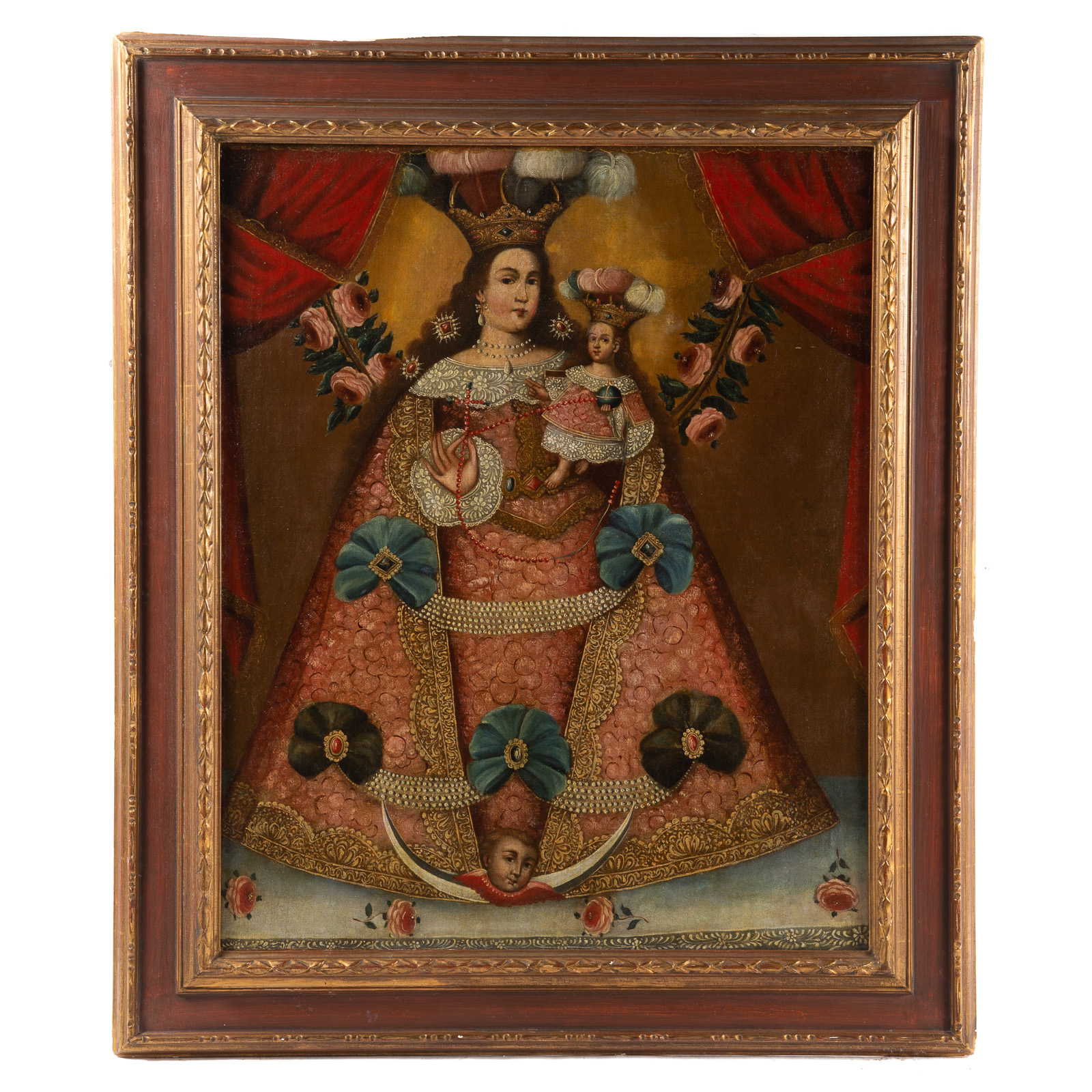 CUZCO SCHOOL, 18TH C. MADONNA AND