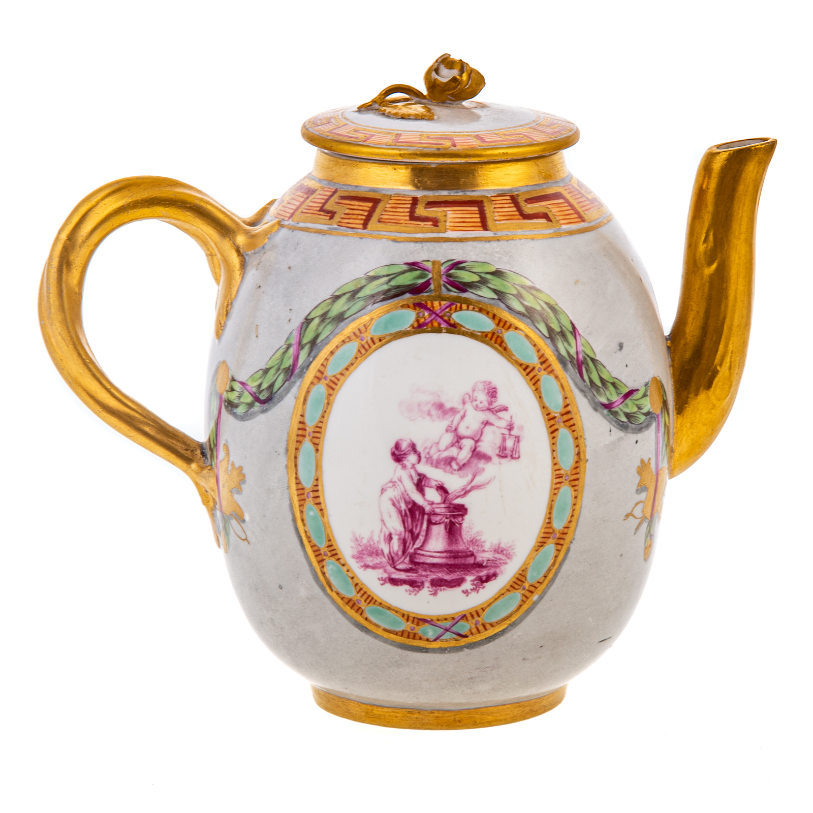HOCHST PORCELAIN SMALL TEAPOT Late18th/early