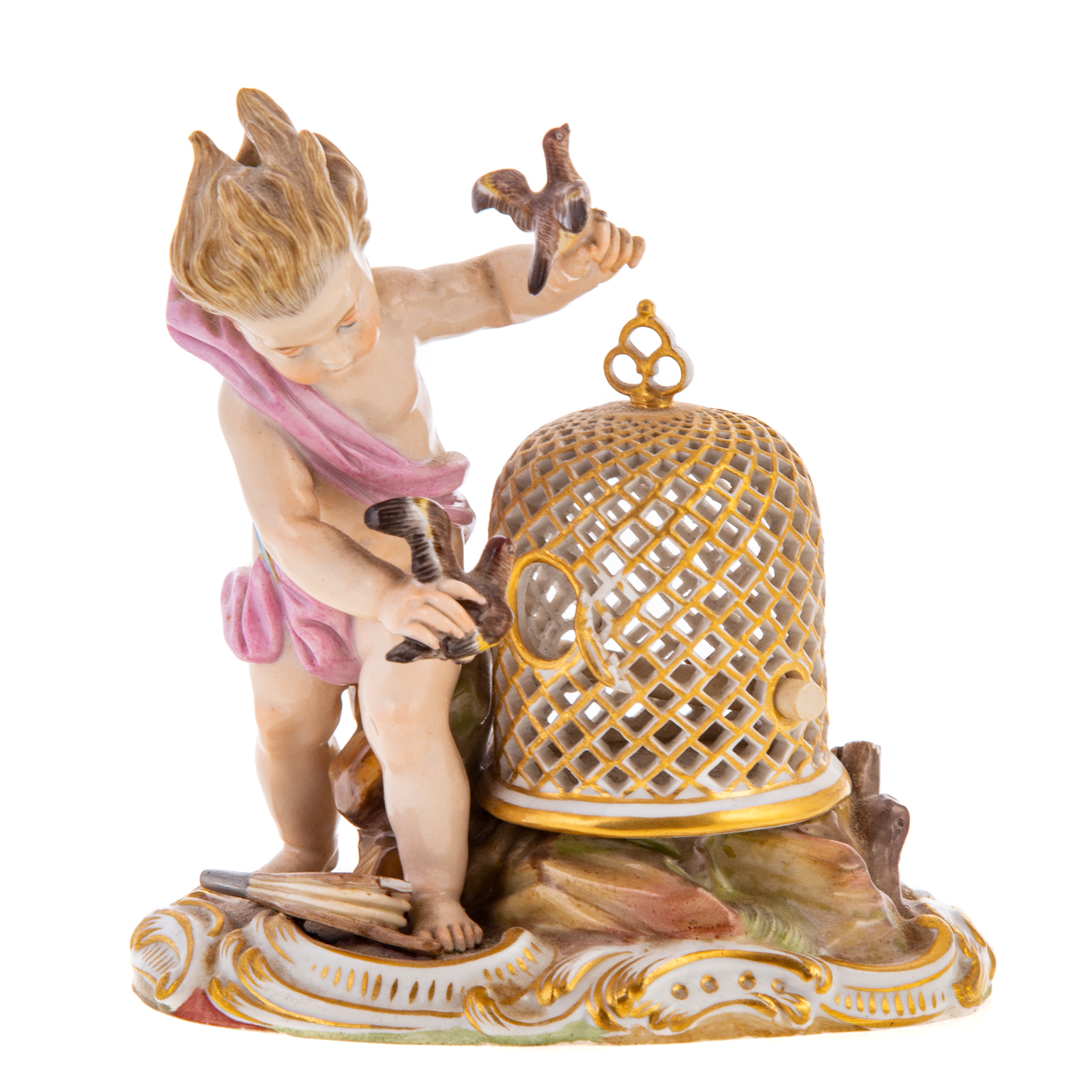 MEISSEN PORCELAIN, THE BIRD CATCHER