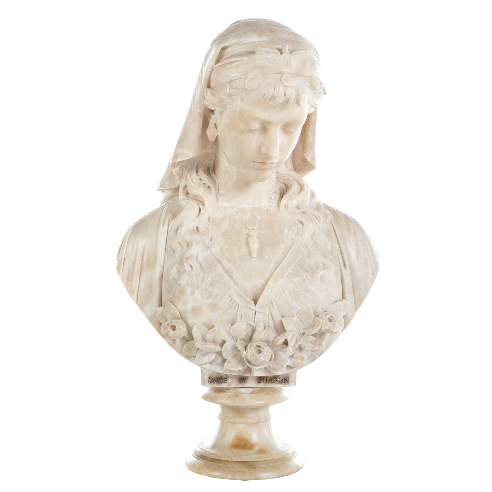 CONTINENTAL CARVED MARBLE BUST  29dd3d