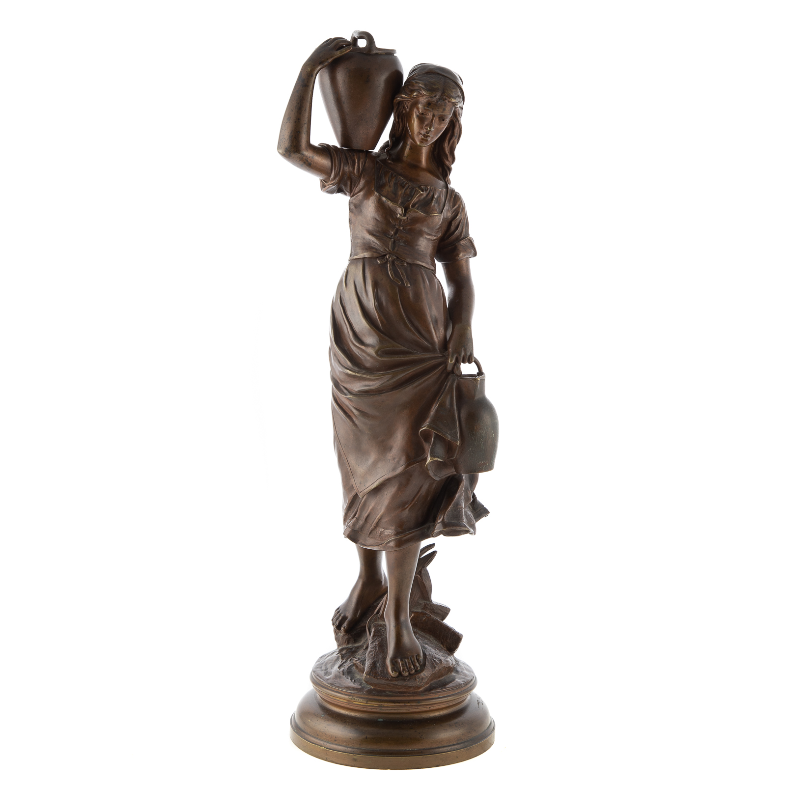 EDOUARD DROUOT, WATER CARRIER BRONZE