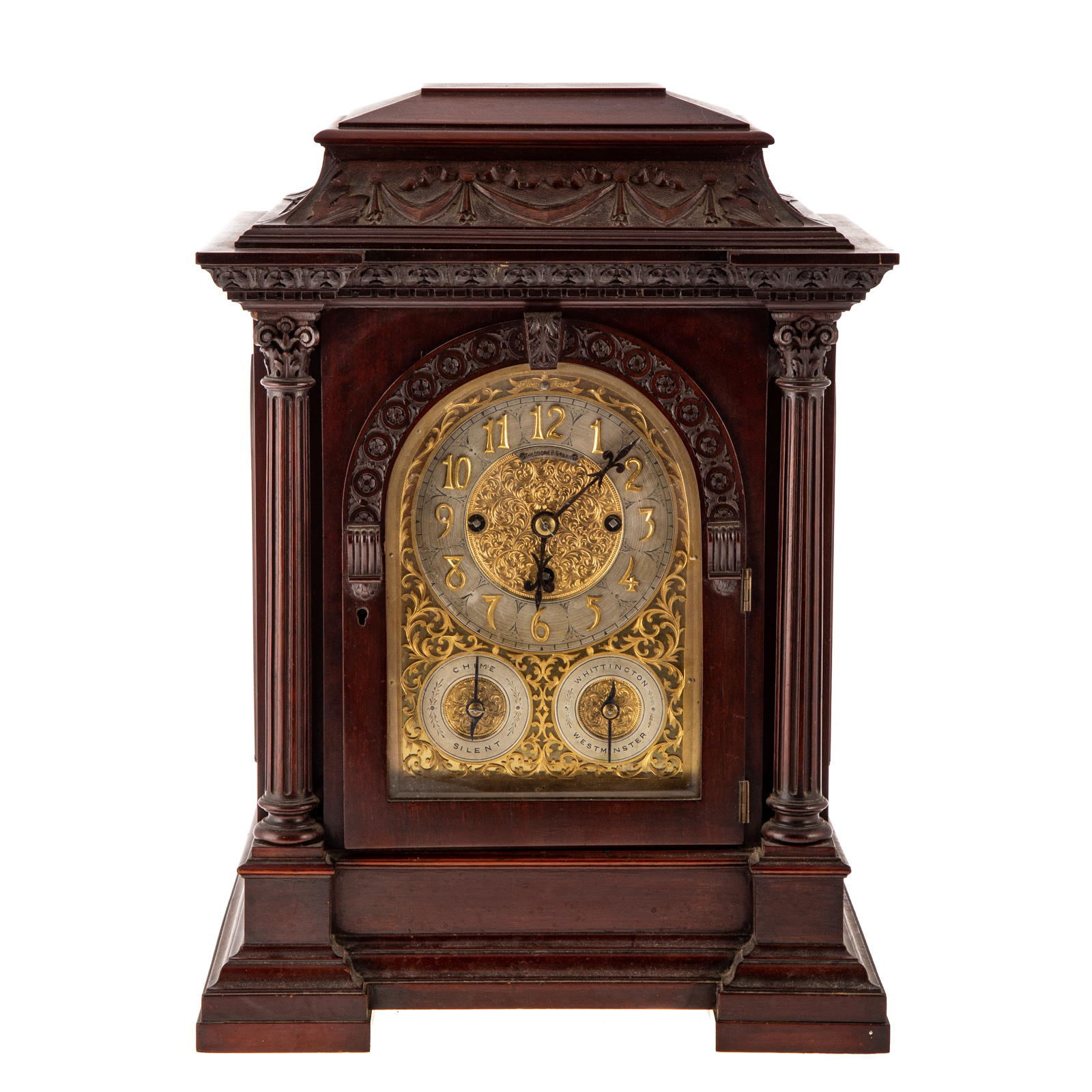 VICTORIAN MAHOGANY MANTEL CLOCK 29dd76