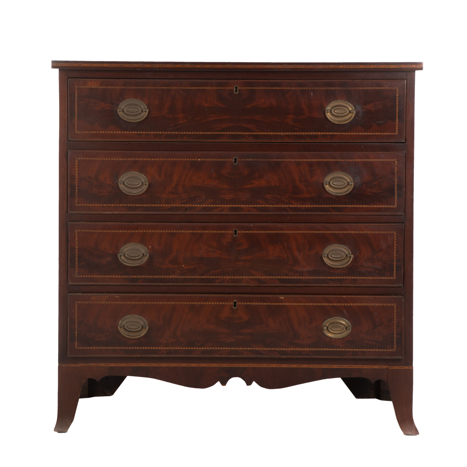 FEDERAL MAHOGANY INLAID CHEST Maryland,