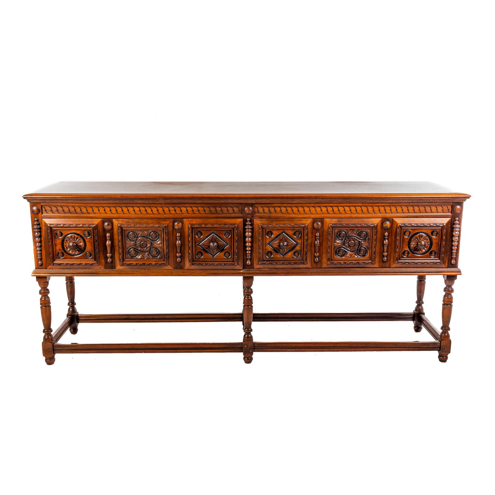 KITTINGER JACOBEAN STYLE OAK SIDEBOARD