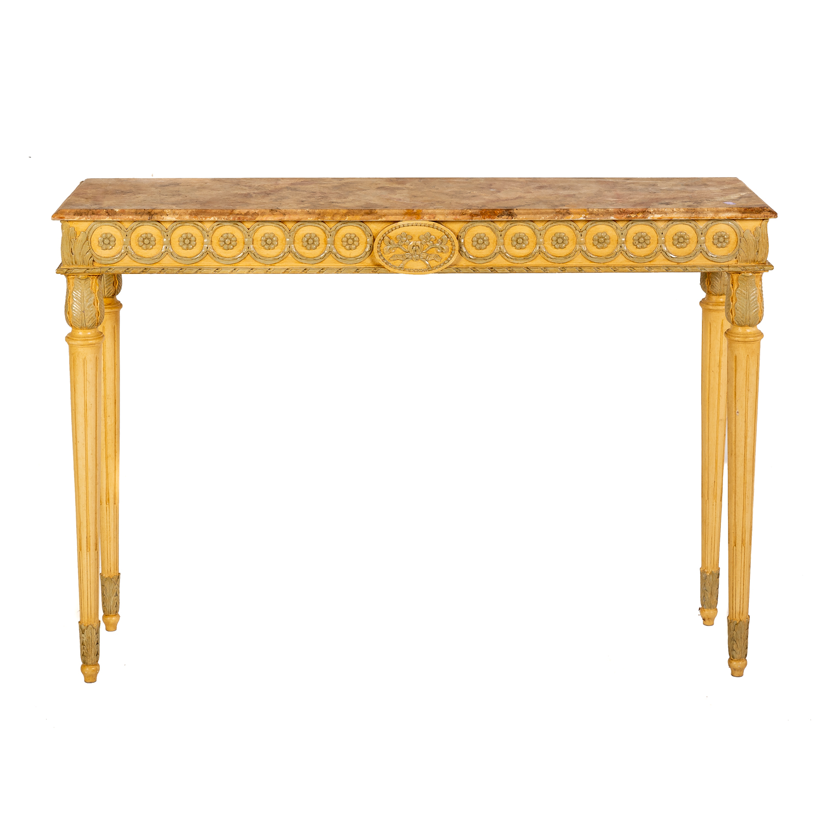 LOUIS XVI STYLE PAINTED WOOD CONSOLE