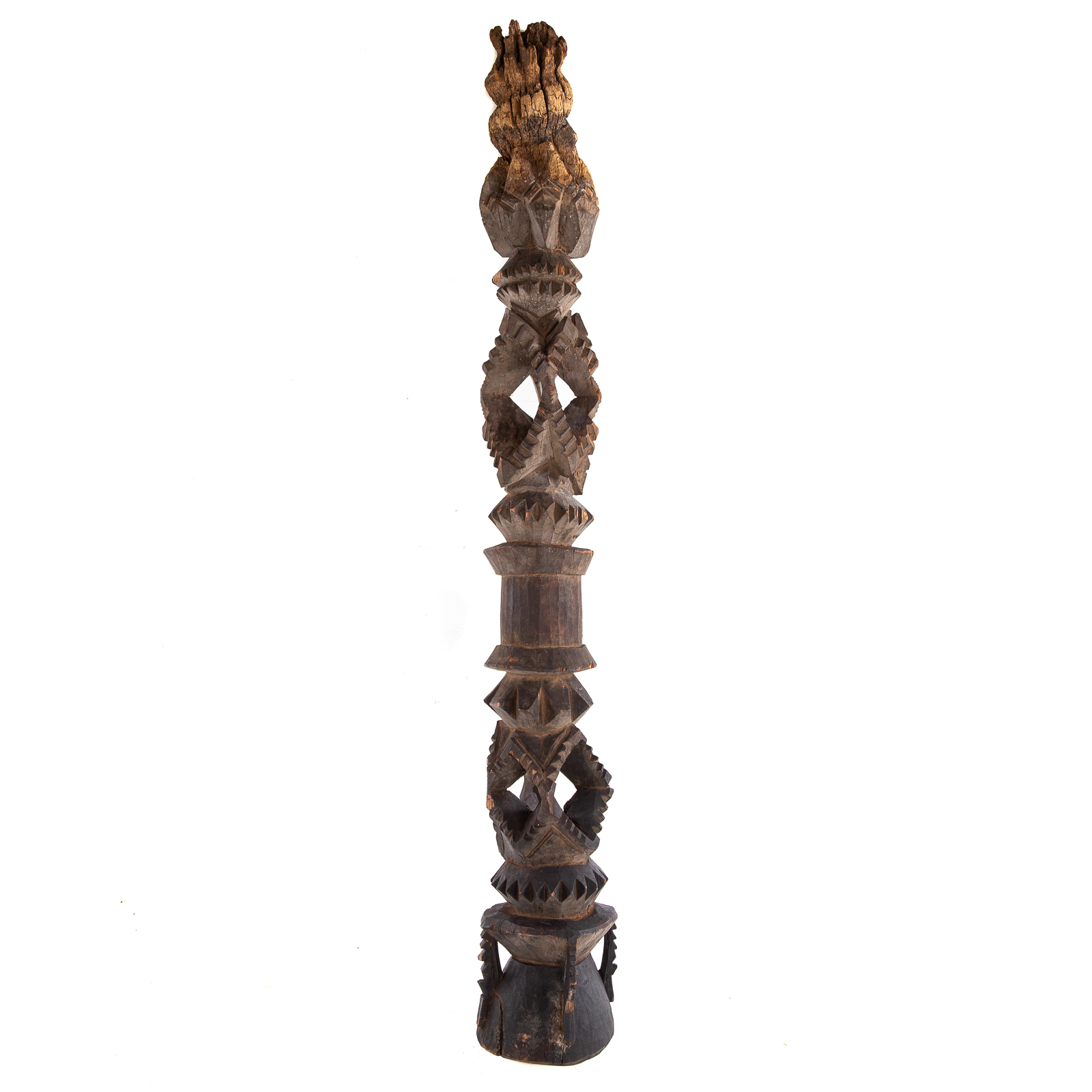 CARVED NEW GUINEA STYLE BISJ POLE 29de3e