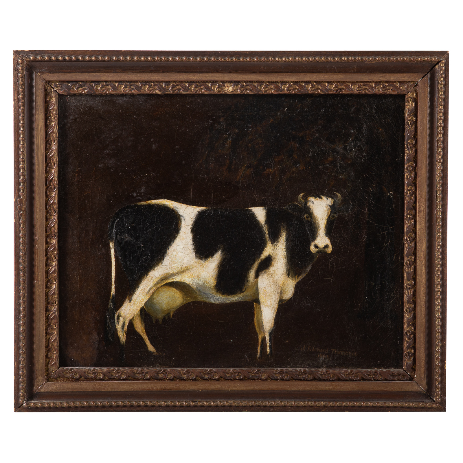 W. RICHARD THOMPSON. COW, OIL (American,