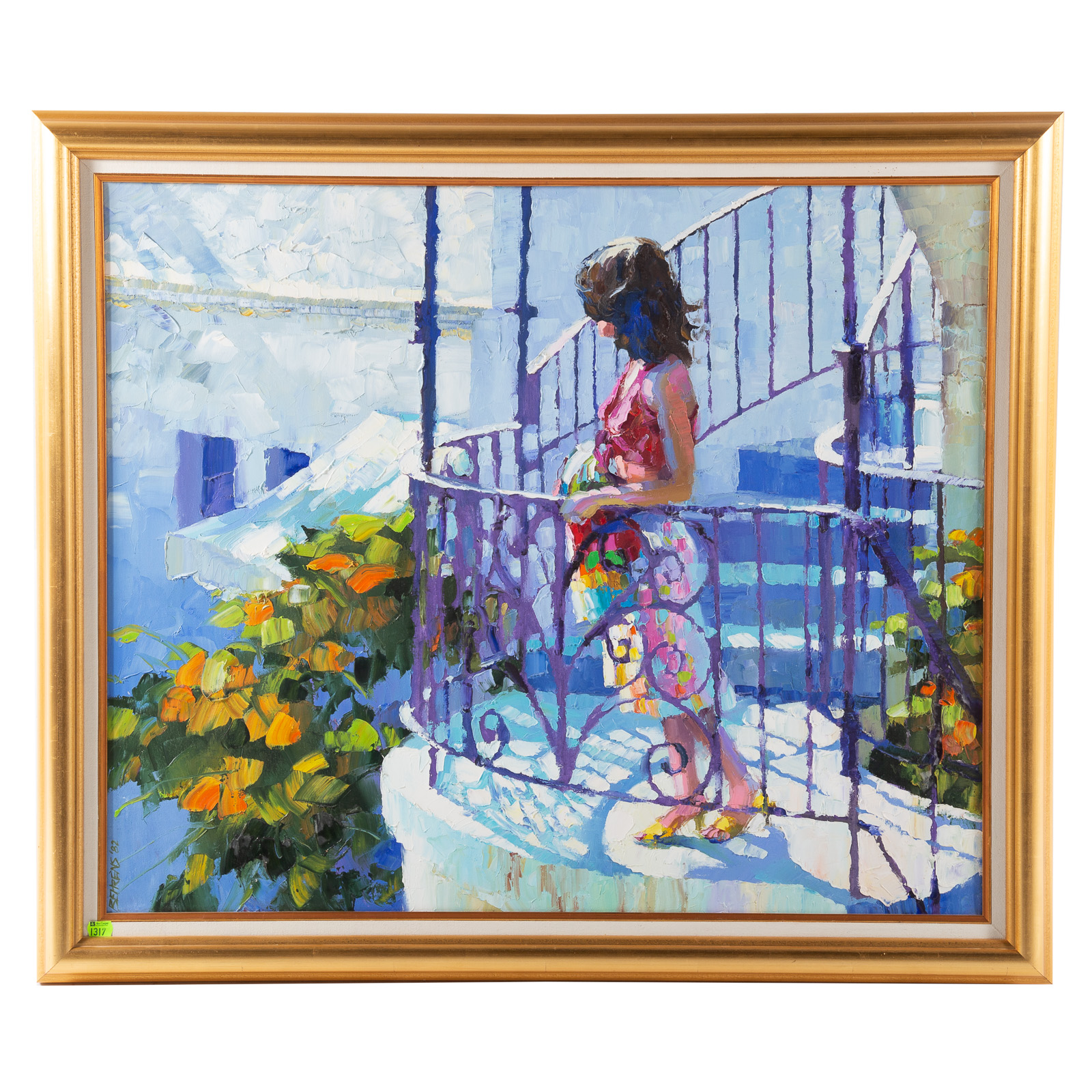 HOWARD BEHRENS GIRL ON BALCONY  29de8c