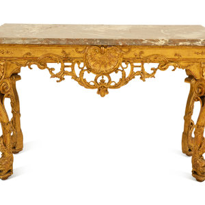 A Louis XV Giltwood Marble Top 2a0ee4